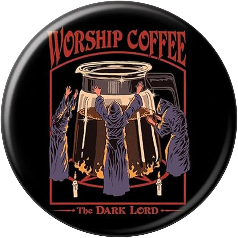 سنجاق سینه دکمه ای طرح استیون رودز پرستش قهوه Ata-Boy، سایز 3 اینچ