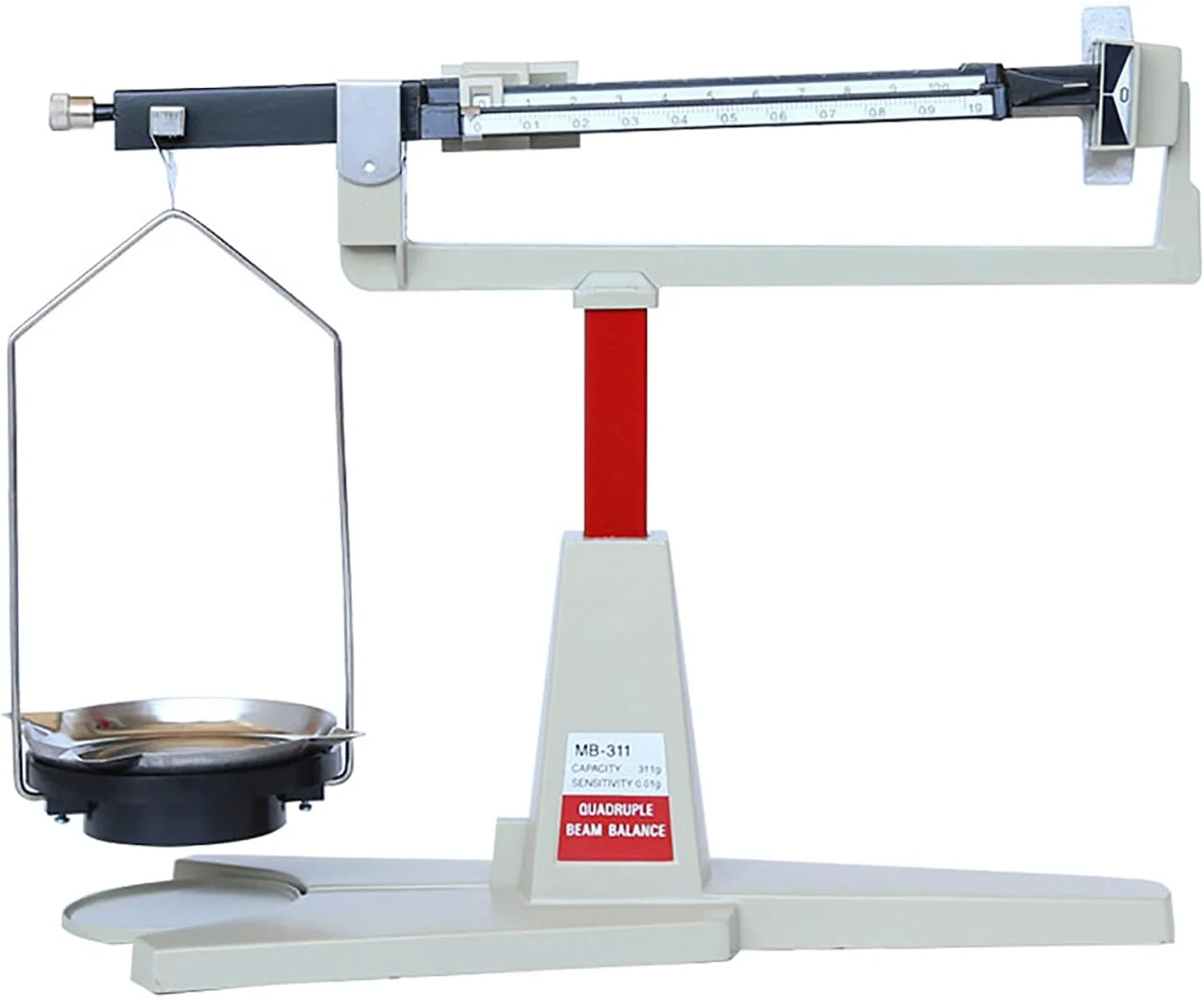 ترازوی مکانیکی آزمایشگاهی، مجموعه وزنه تحلیلی آزمایشگاهی 311 گرم/0.01 گرم با مهره تعادل، مقیاس واضح و حفظ تعادل، دقت بالا و بدون خطا، برای تحقیقات علمی