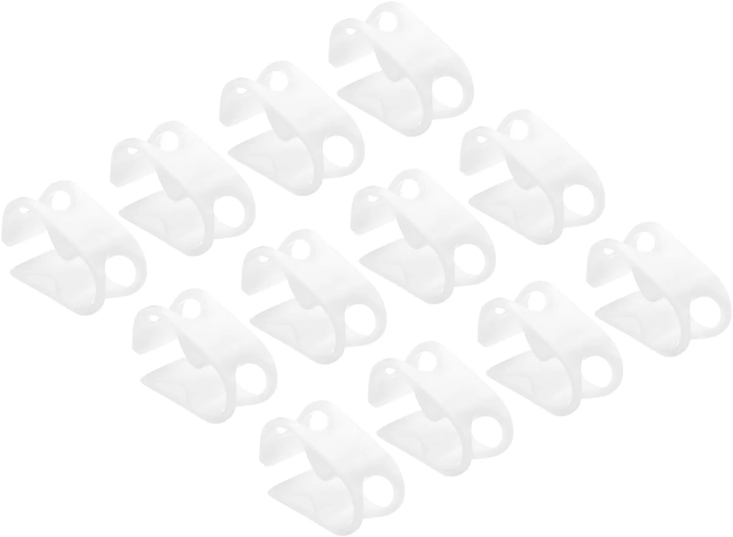 گیره لوله پلاستیکی PATIKIL، بسته 12 عددی، مناسب لوله‌های با قطر خارجی 10 تا 16 میلی‌متر، گیره شلنگ با قابلیت تنظیم دقیق کنترل جریان برای شیرهای انقباضی آزمایشگاهی، سفید