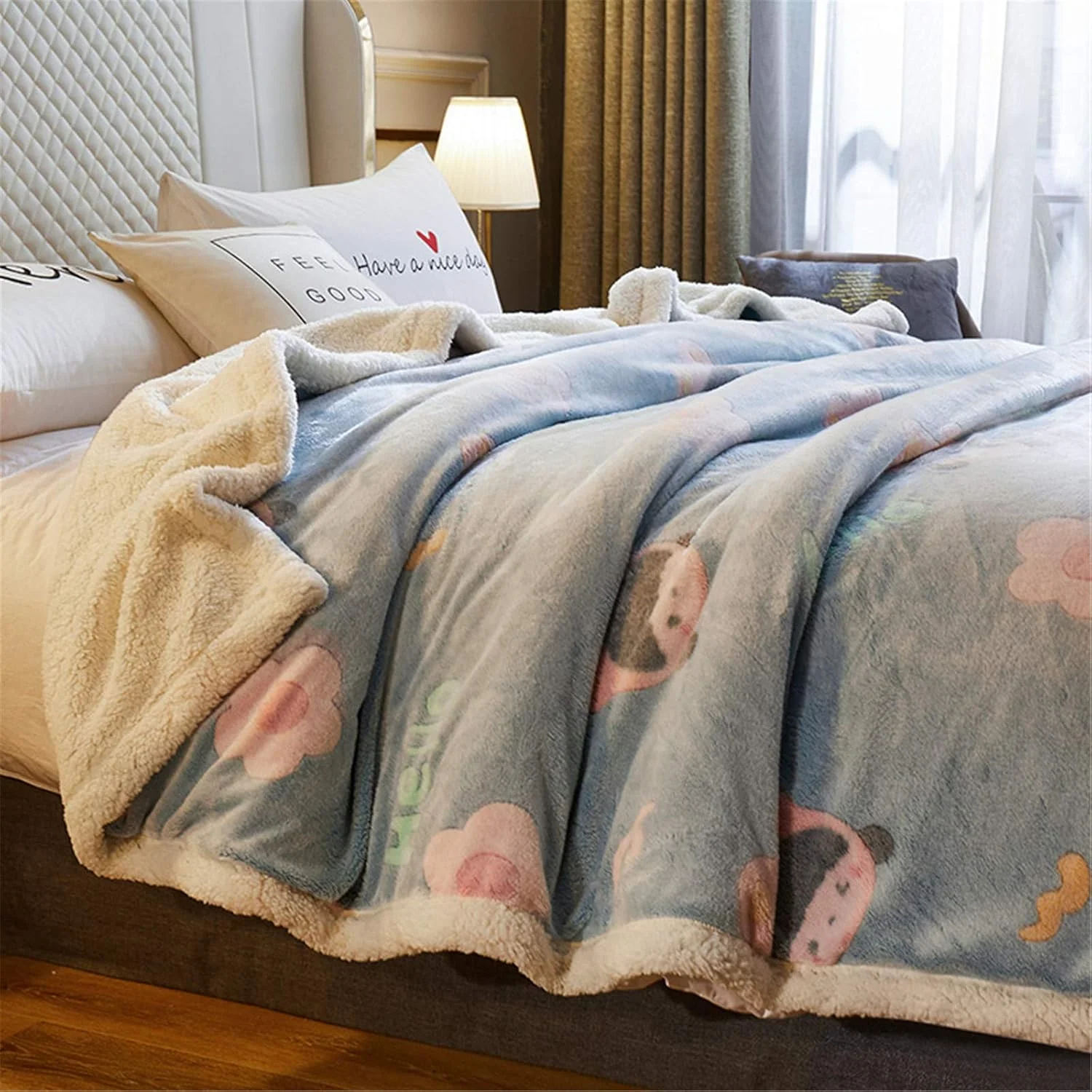 پتو پشمی پشمی شرپا، پتوی مبل نرم و کرکی خاکستری، پتوی بزرگ مخملی تخت دونفره، پتوی فلانل میکروفیبر، مبل، گرم (3،150 x 200 سانتی متر)