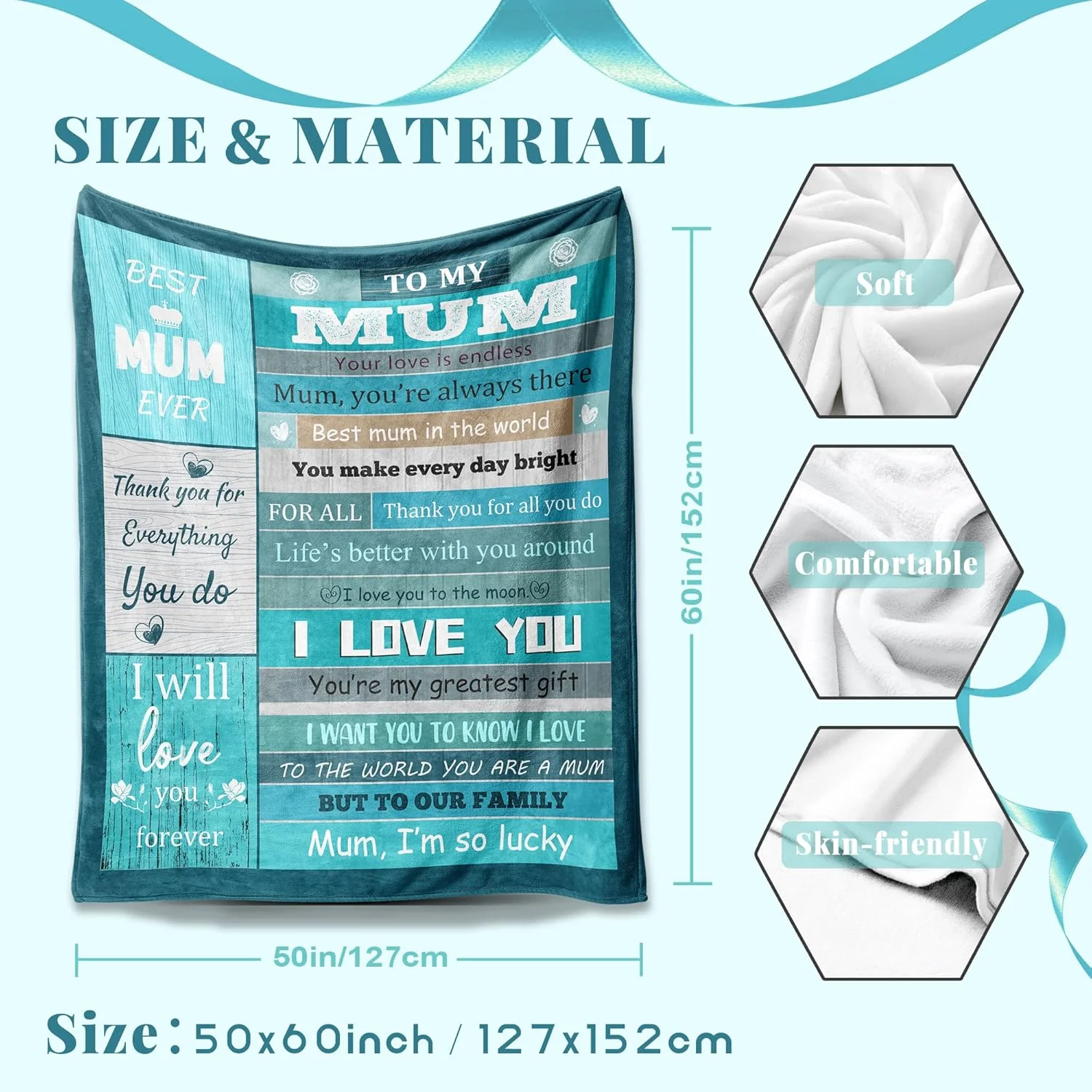 هدیه پوی تی جی برای مادر، هدیه روز تولد، کریسمس، شکرگزاری، روز ولنتاین، سالگرد، پتو فلانل برای مادر، نامادری، مادربزرگ، بهترین مادر دنیا، پتوهای پرتابی 60X50 اینچ