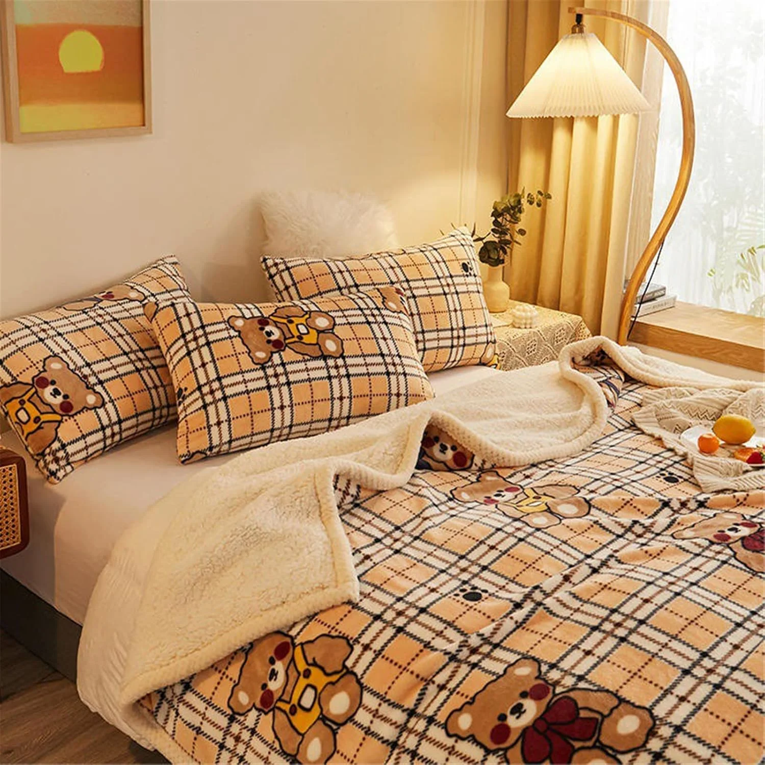 پتو پشمی شرپا، پتو پشمی خاکستری نرم و کرکی برای مبل، پتو بزرگ مخملی دو نفره، پتو فلانل میکروفیبر، مبل، گرم (6، 150 x 200 سانتی متر)