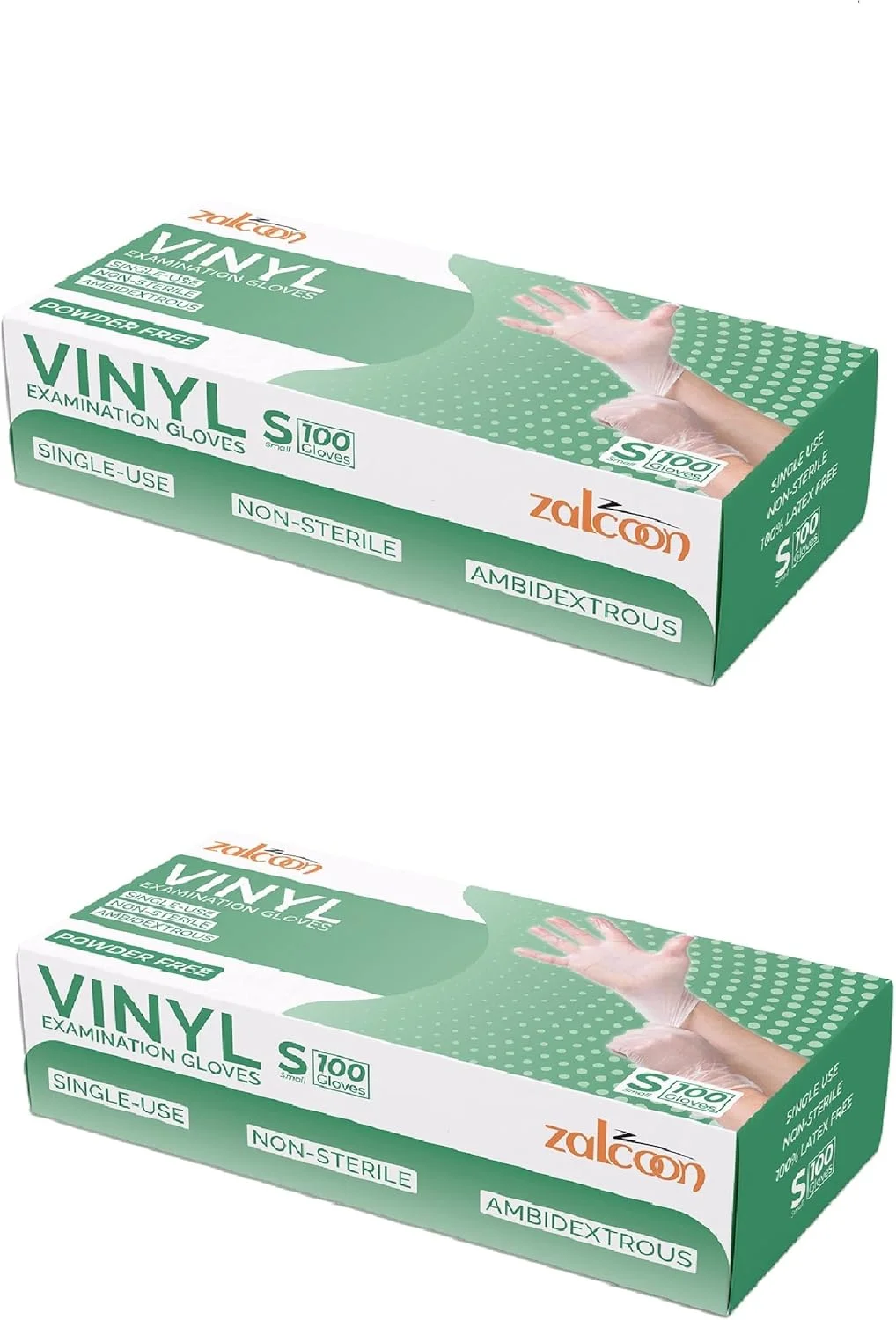 دستکش معاینه یکبار مصرف وینیل شفاف زالکون 4 میل، بدون لاتکس/پودر، ایمن برای مواد غذایی، صاف، غیر استریل
