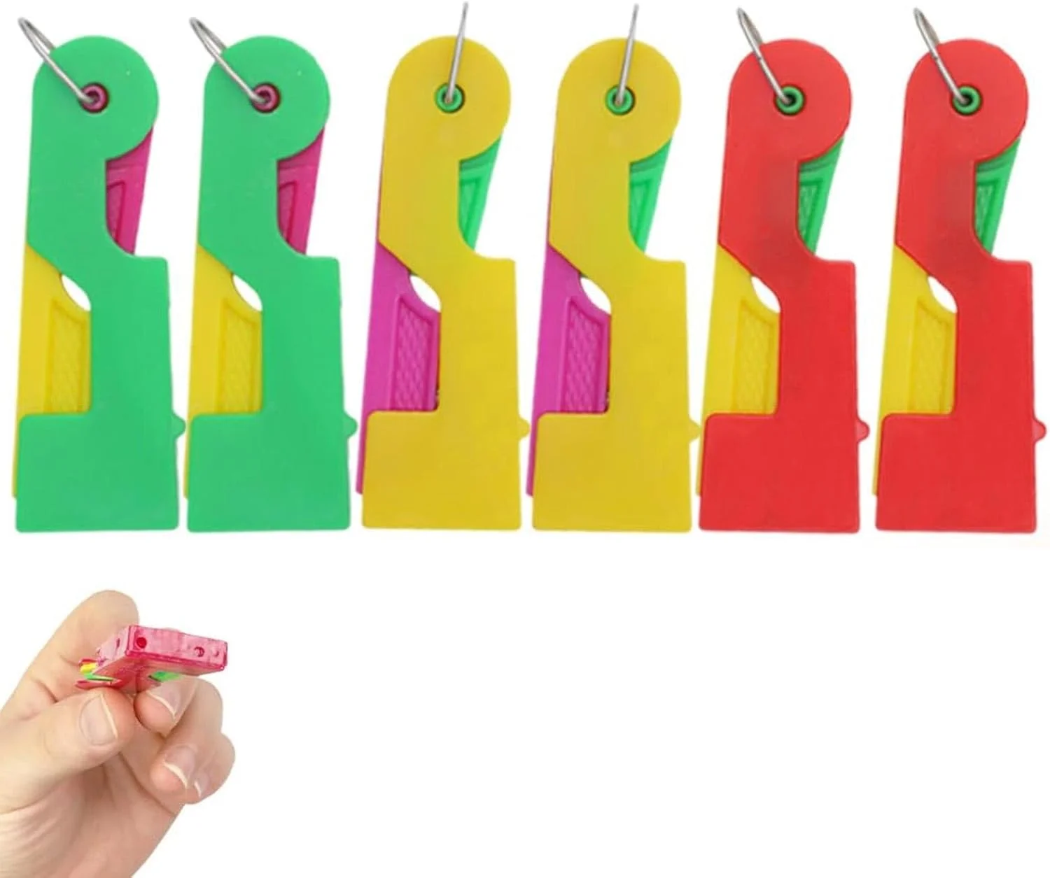 Automatic Needle Threader, Sewing Machine Needle Threader, Hand Sewing Plastic, Sewing Needle Threader, Plastic Needle Threader, (Random Color) (6 PCS)