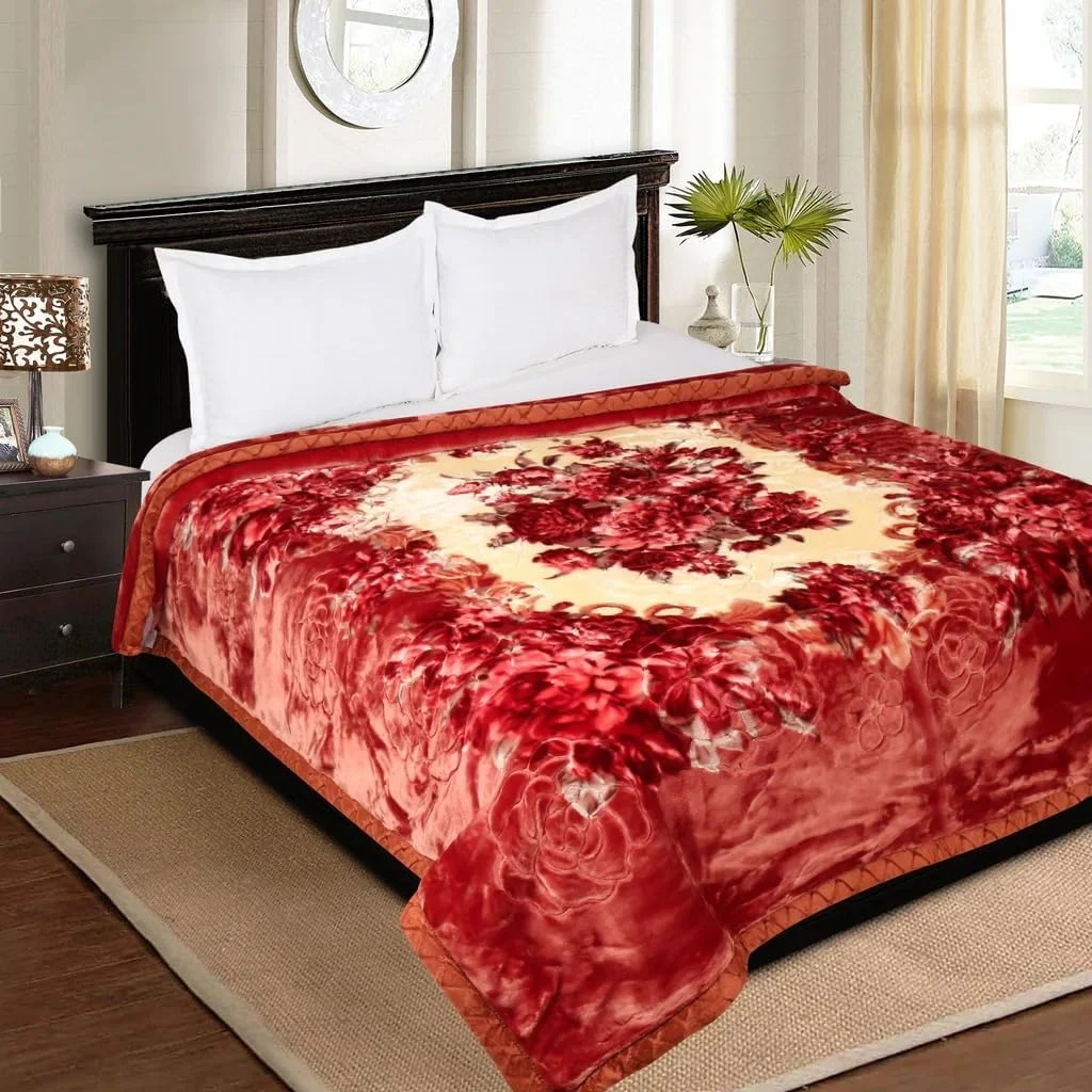 پتوی دو نفره سیگنیچر مدل Comfy Gold Premium دولایه (برنزی)