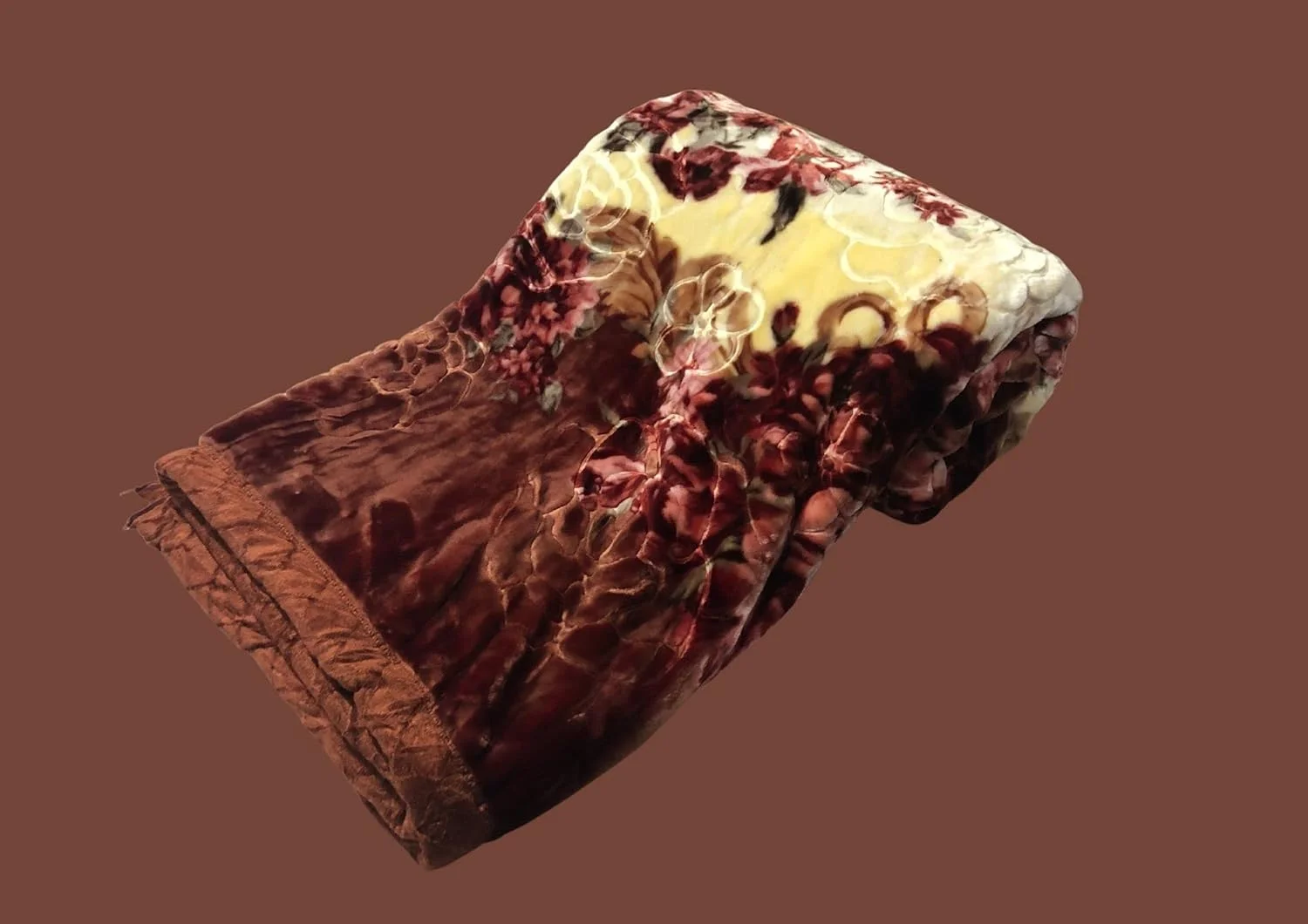 پتوی دو نفره سیگنیچر مدل Comfy Gold Premium دولایه (برنزی)