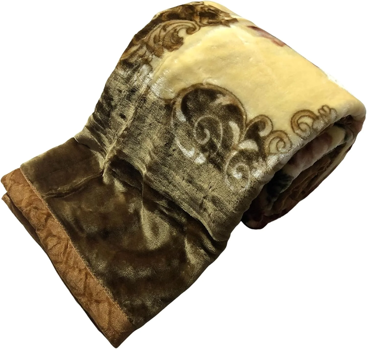 پتوی یک نفره اندرو سیگنیچر دو لایه دو رو (طلایی، پلی استر)