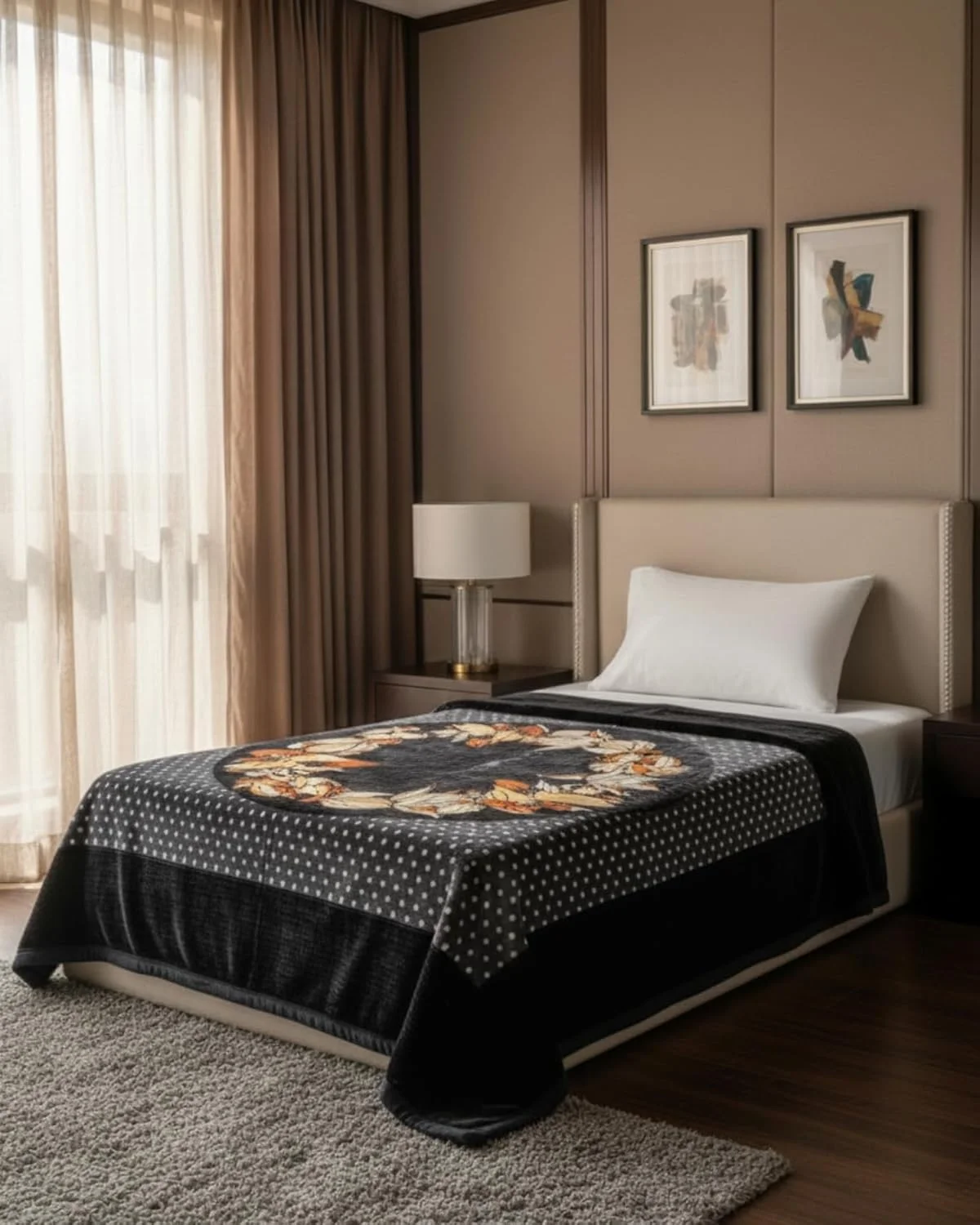 پتوی یک نفره سیگنچر مینک 300 TC تک لایه مناسب برای زمستان های بسیار سرد (قهوه ای طلایی)