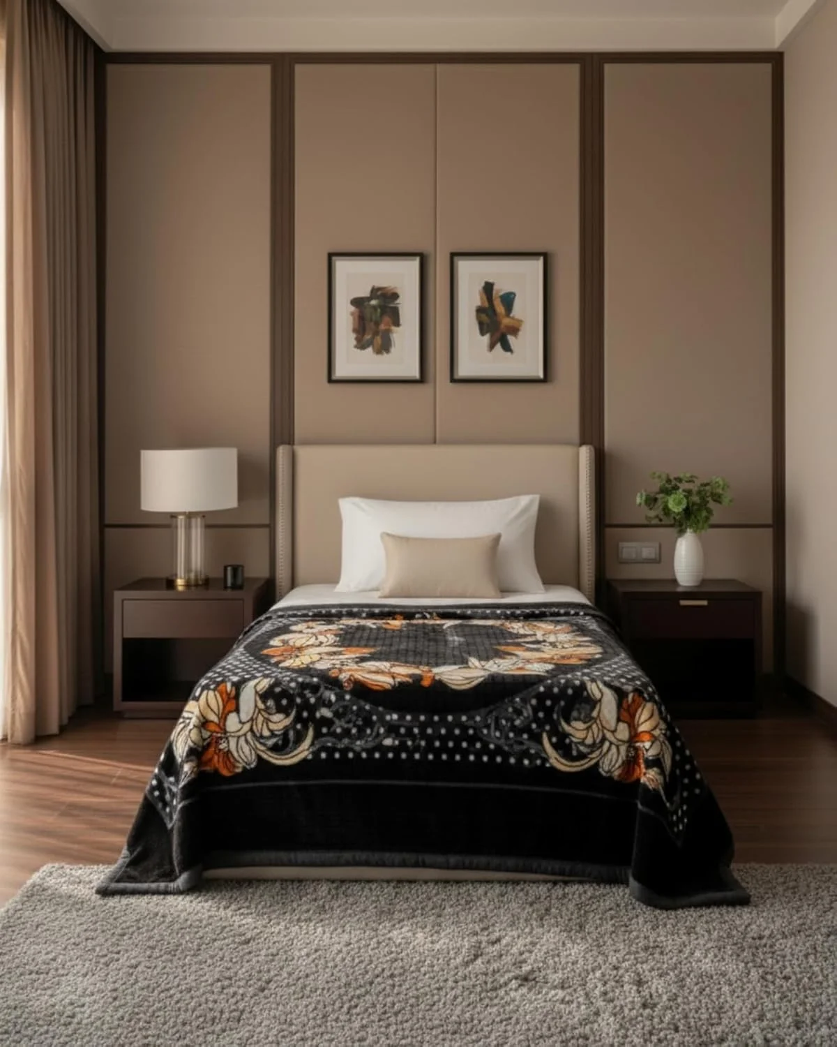 پتوی یک نفره سیگنچر مینک 300 TC تک لایه مناسب برای زمستان های بسیار سرد (قهوه ای طلایی)