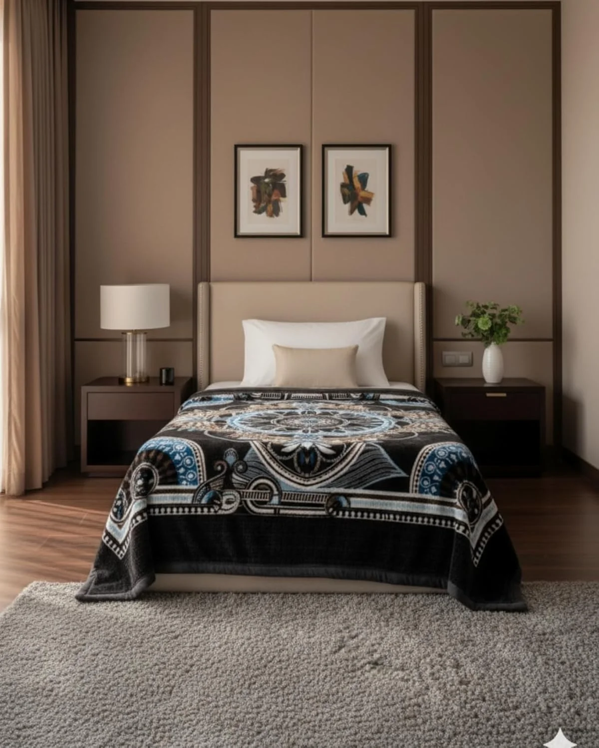 پتوی یک نفره سیگنچر، پتوی مینک تک لایه برای زمستان های بسیار سرد (آبی)