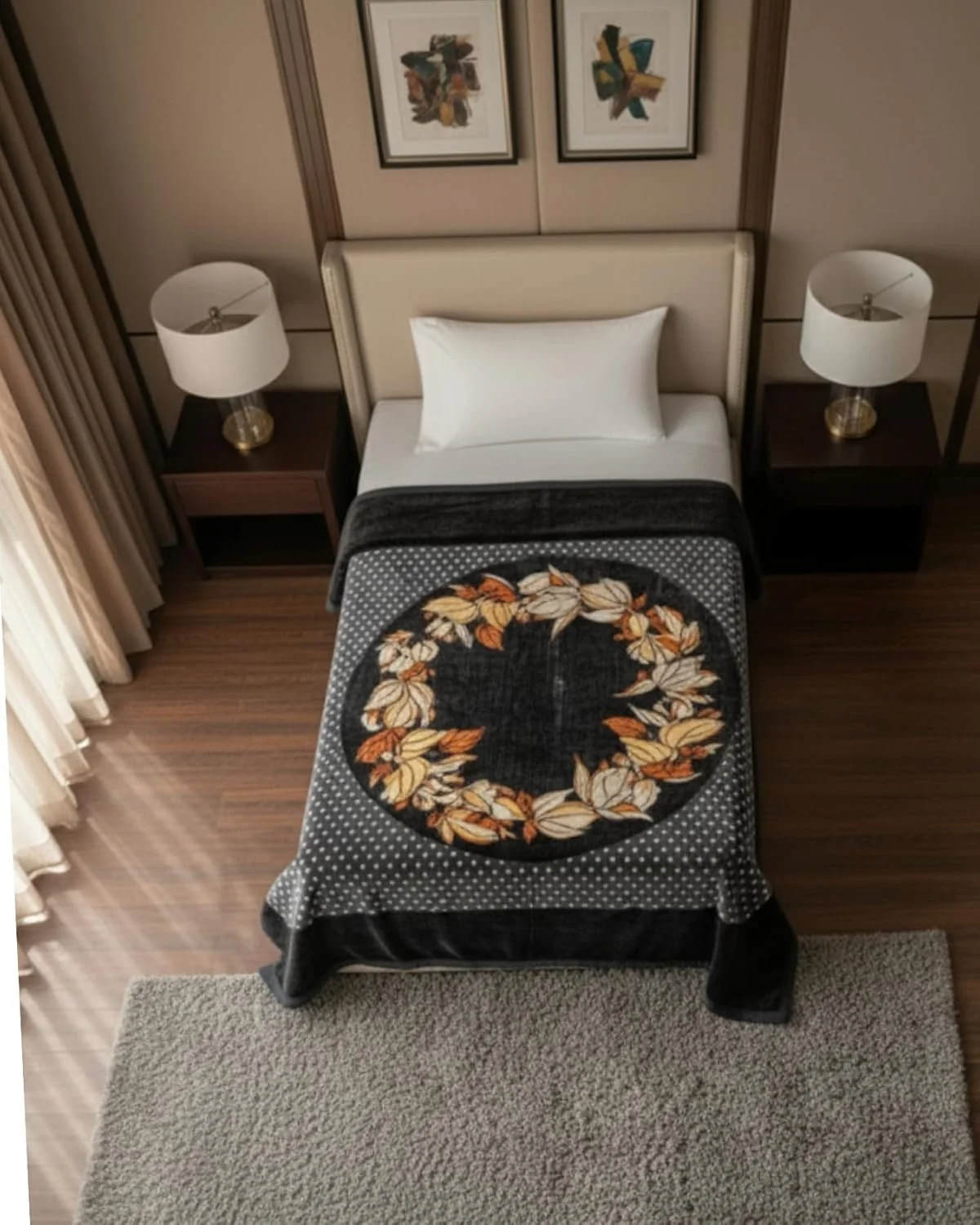 پتوی یک نفره سیگنچر مینک 300 TC تک لایه مناسب برای زمستان های بسیار سرد (قهوه ای طلایی)