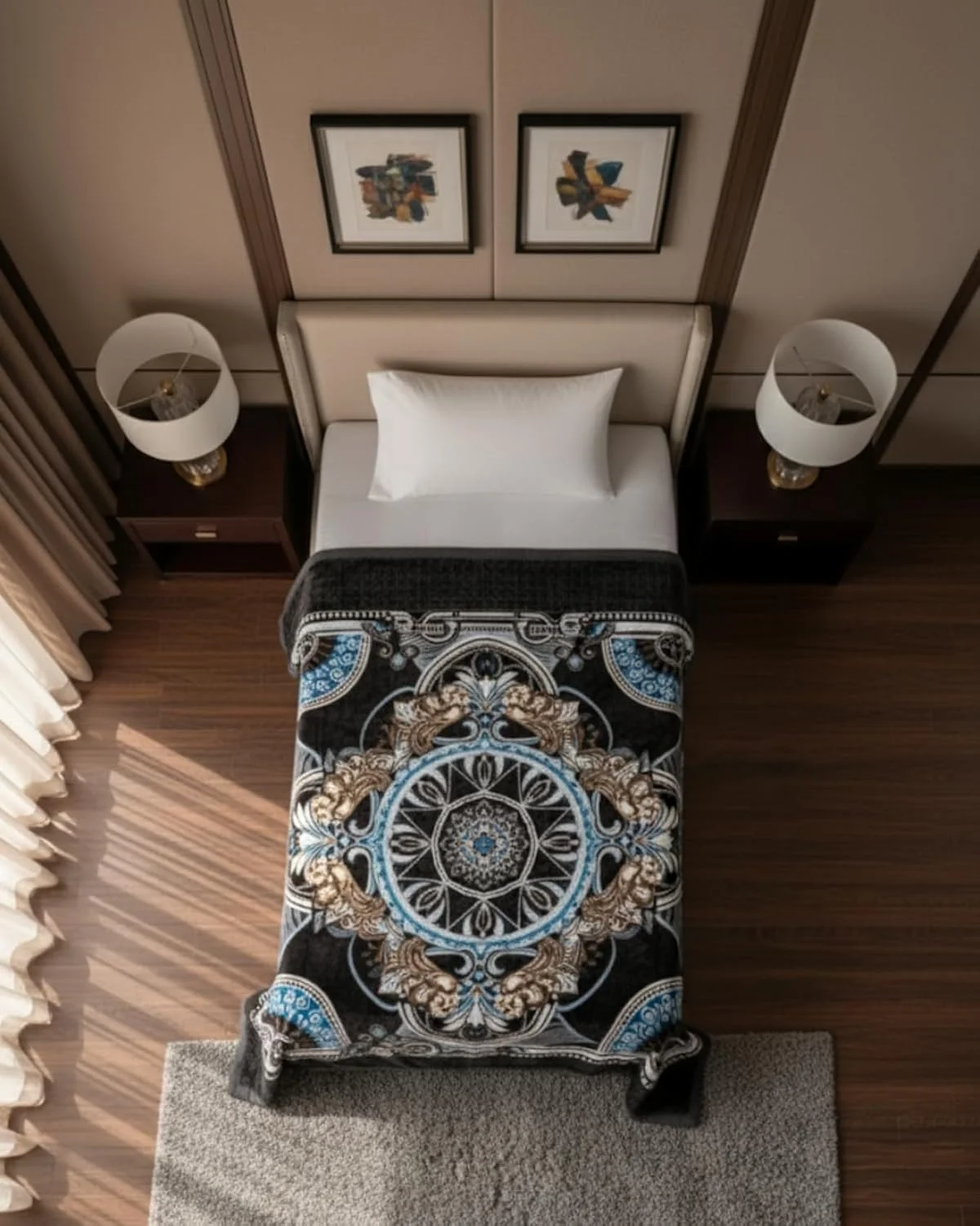 پتوی یک نفره سیگنچر، پتوی مینک تک لایه برای زمستان های بسیار سرد (آبی)