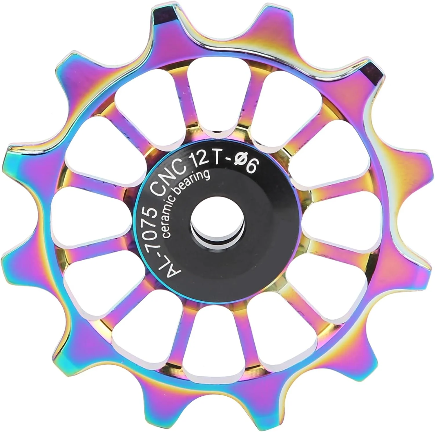 چرخ دنده قرقره شانژمان عقب 12T Fockety، چرخ راهنمای سرامیکی آلیاژ آلومینیوم 12T، غلتک راهنمای بلبرینگ سرامیکی برای جاده و کوهستان