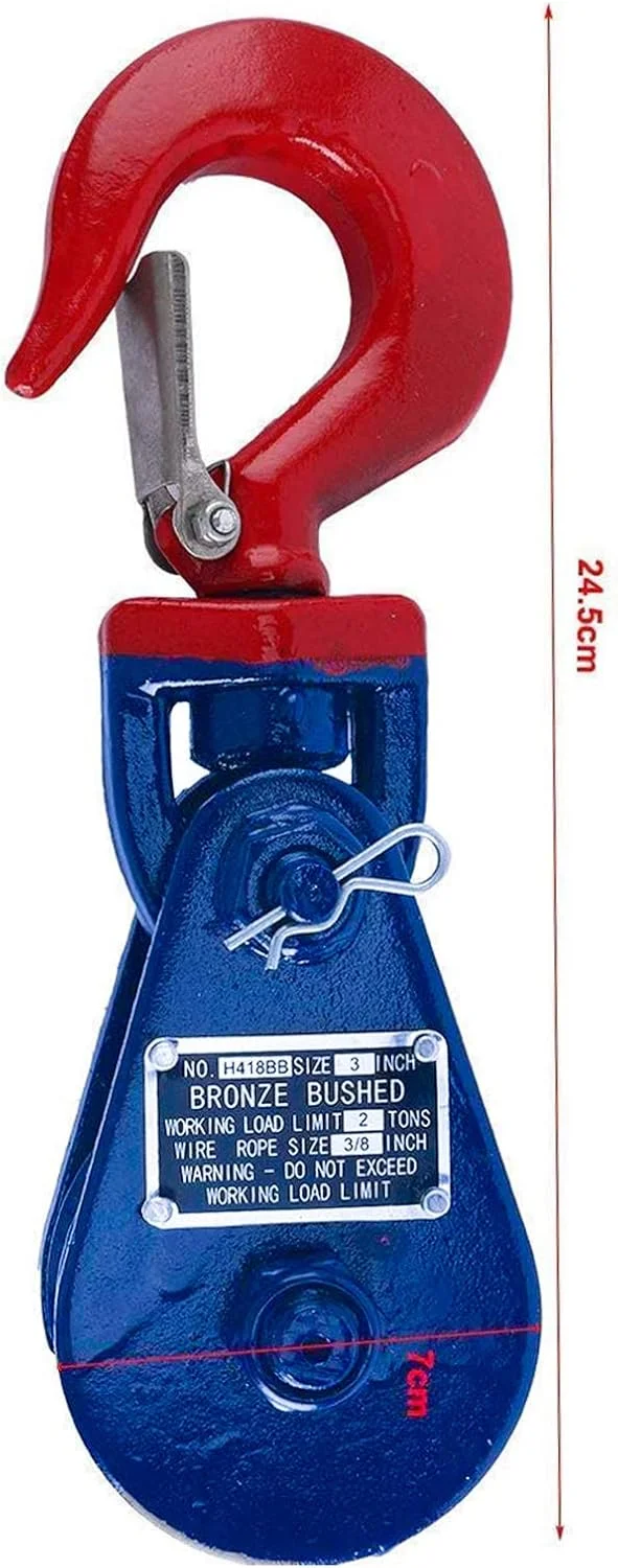 قرقره طناب FreeTec با ظرفیت 2 تن، قرقره وینچ با قلاب برای وینچ