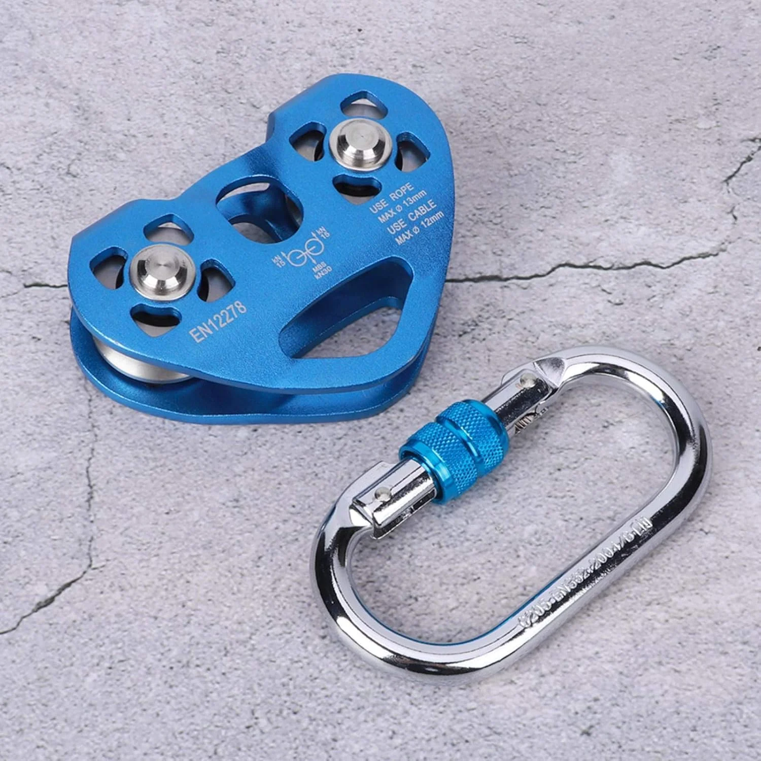 GZDodek Zipline Trolley Kit, Lightweight High?Efficiency 25KN Heart?Shaped Climbing Pulley Carabiner Double Tandem Dual Pulley Portable for Rock Climbing GZDodek Zipline Trolley Kit, Lightweight High?Efficiency 25KN Heart?Shaped Climbing Pulley Carabiner Double Tandem Dual Pulley Portable for Rock Climbing