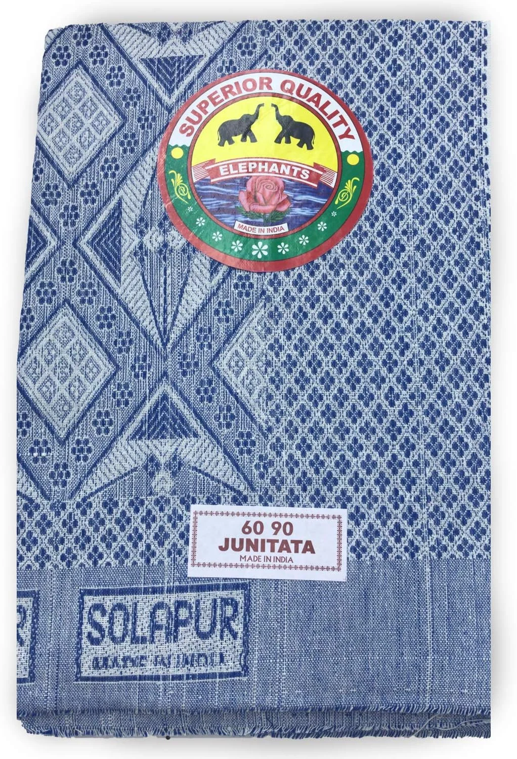 چادر سولاپوری طرح شتری (آبی)