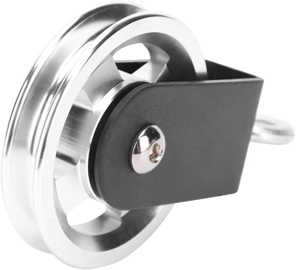 قرقره تجهیزات تمرین عضلات سه سر بازویی GDJmnbv، آهن، قرقره براکت تجهیزات تناسب اندام، بی صدا، آلیاژ آلومینیوم، مقاوم در برابر سایش، برای کار در فضای باز و دیوار خانه چوبی