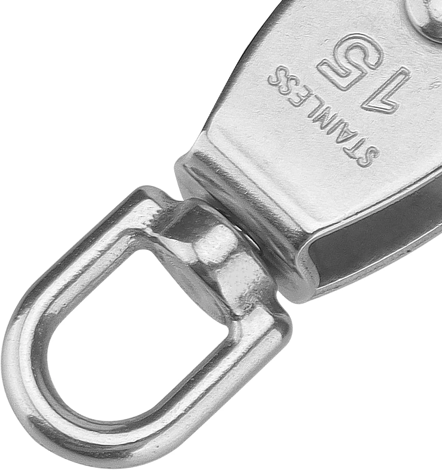 FAAING بسته 10 عددی قرقره 15 میلی متری برای طناب، قرقره استیل ضد زنگ، قرقره، مجموعه تکی، غلتک قرقره M15 برای طناب برای استفاده در داخل و خارج از منزل، ظرفیت بار 35 کیلوگرم