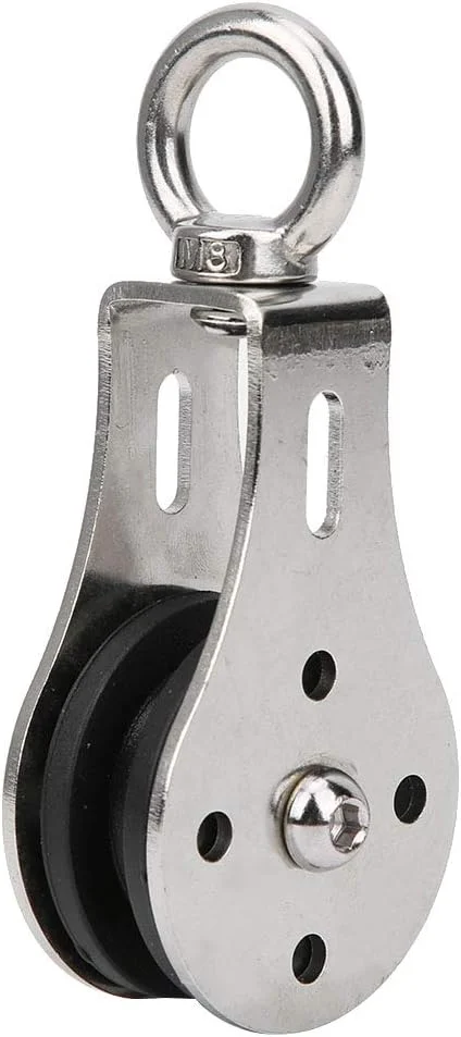 چرخ قرقره کابل EVTSCAN استیل ضد زنگ، قرقره بالابر بلبرینگ تجهیزات تناسب اندام چرخ آویز قرقره ثابت کششی بی صدا