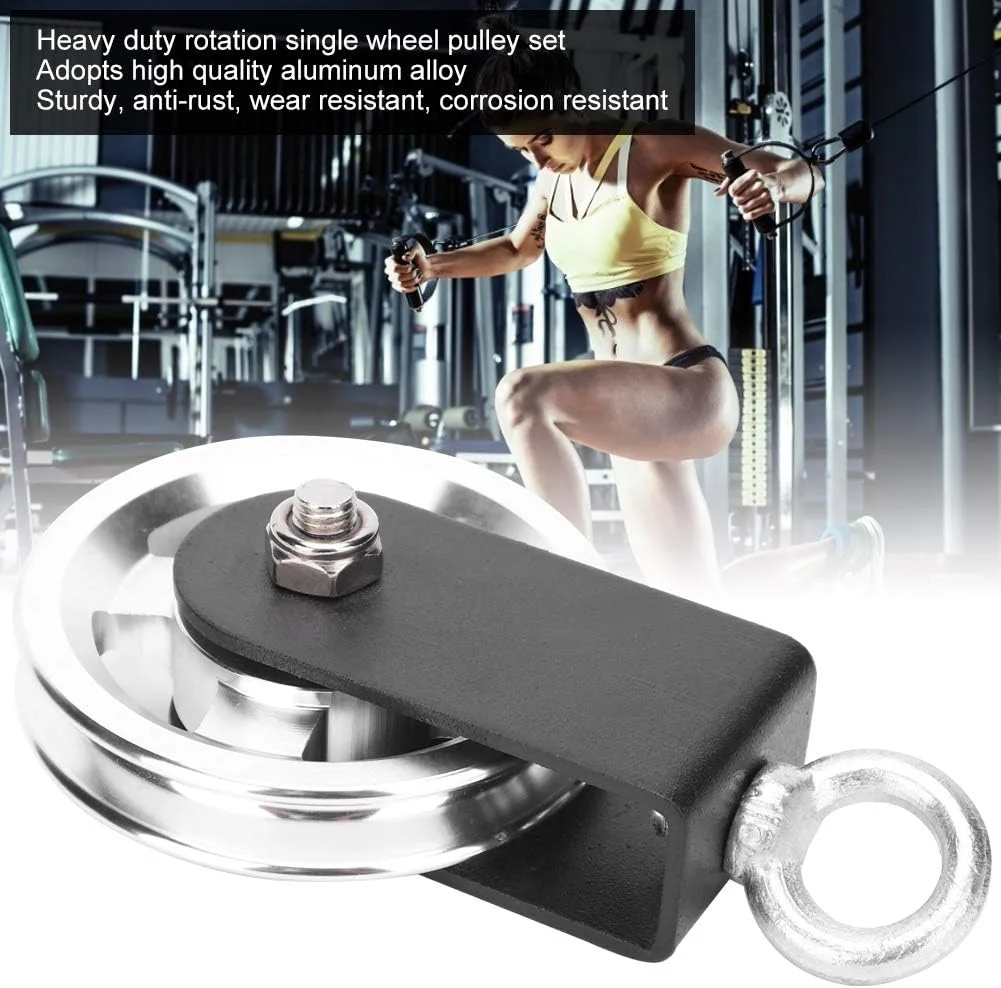 قرقره تجهیزات ورزشی FEIP، ضد زنگ، قرقره براکت تجهیزات تناسب اندام، آلیاژ آلومینیوم، برای دیوار چوبی