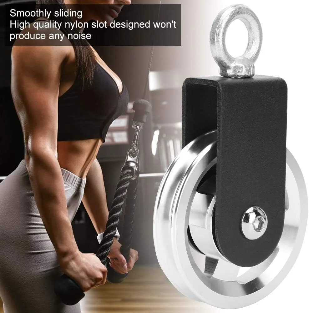 قرقره تجهیزات ورزشی FEIP، ضد زنگ، قرقره براکت تجهیزات تناسب اندام، آلیاژ آلومینیوم، برای دیوار چوبی