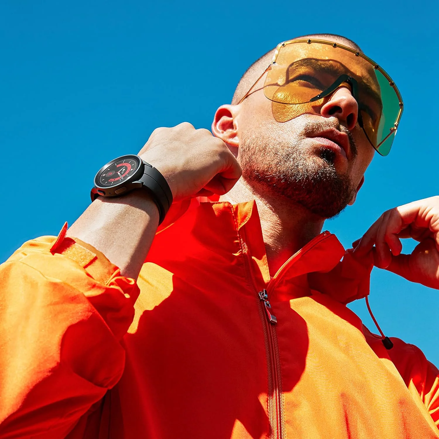 ساعت هوشمند سامسونگ گلکسی واچ 5 پرو، پایش سلامت، ردیاب تناسب اندام، باتری بادوام، BT، سایز 45 میلی متر، تیتانیوم مشکی (نسخه امارات)