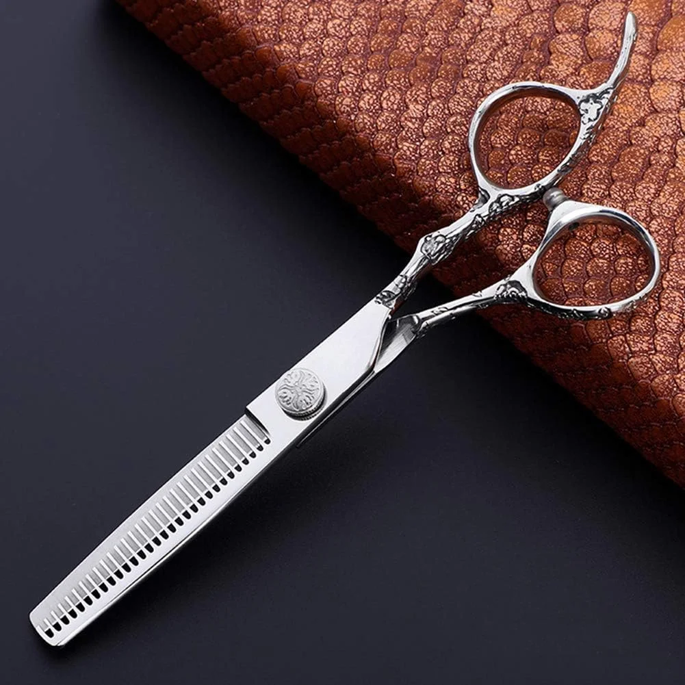 FURLOU Hair Scissors Cutting,Haircut Professional Hair Set,Hairdressing Thinning Tools With Bag for (Tooth Cut 6Inch),Barber Scissors () FURLOU Hair Scissors Cutting,Haircut Professional Hair Set,Hairdressing Thinning Tools With Bag for (Tooth Cut 6Inch),Barber Scissors ()