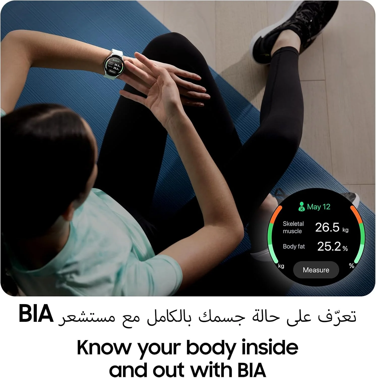 ساعت هوشمند سامسونگ گلکسی واچ 6، پایش سلامت، ردیاب تناسب اندام، بلوتوث، 40 میلی متر، گرافیت (نسخه امارات)