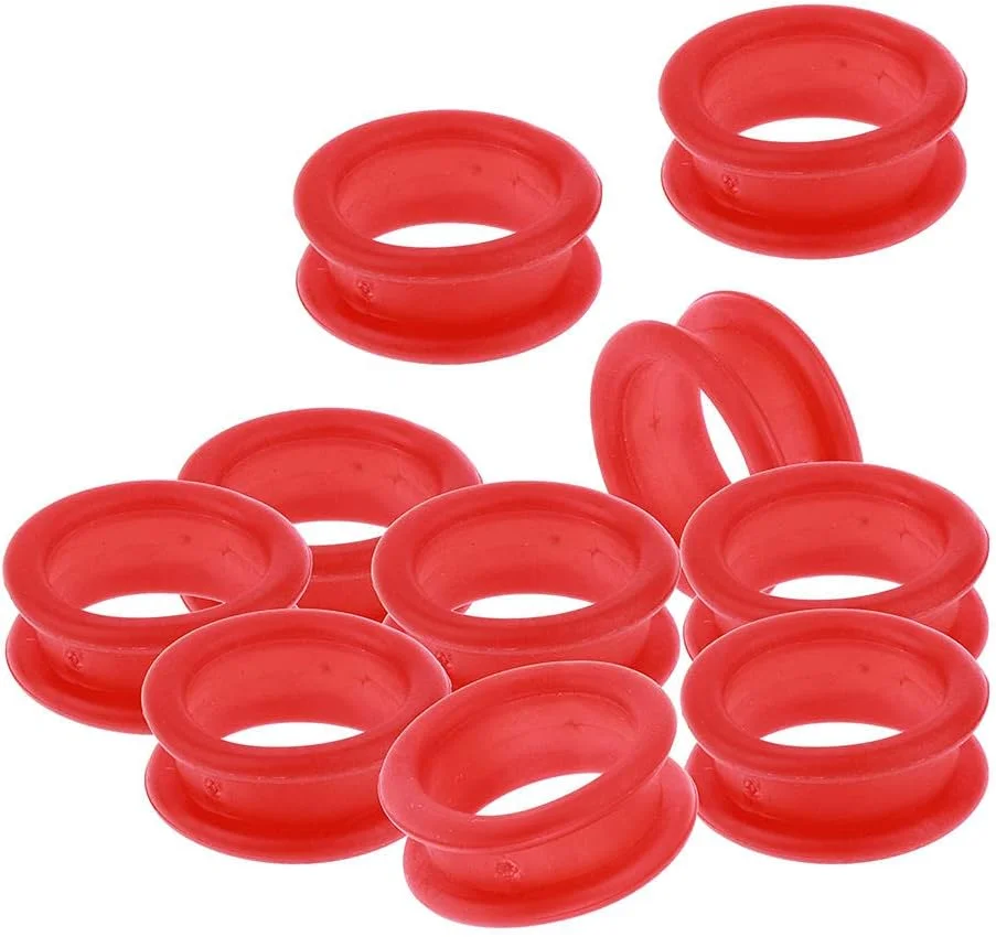 10 عدد حلقه انگشتی گیره ای برای قیچی آرایشگری و پیرایشگری، لاستیکی، قرمز 10 عدد حلقه انگشتی گیره ای برای قیچی آرایشگری و پیرایشگری، لاستیکی، قرمز