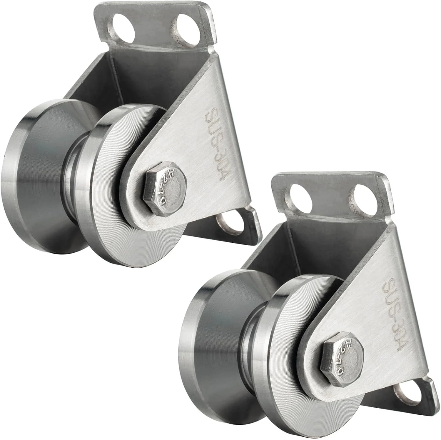 قرقره کابل فولادی 32 میلی متری KCNOFNC، قرقره نوع V برای طناب ها، قرقره با 2 بلبرینگ، بسته 2 عددی