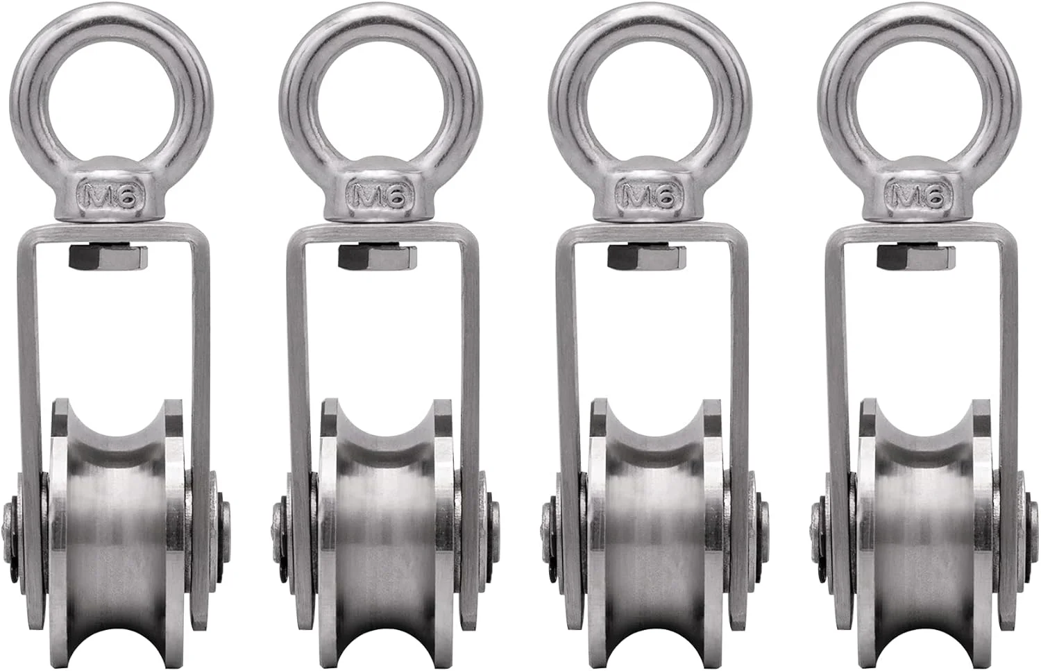 مجموعه 4 عددی قرقره KCNOFNC با 2 بلبرینگ، قرقره استیل ضد زنگ ورزشی برای طناب، کابل فولادی، ظرفیت بار 250 کیلوگرم مجموعه 4 عددی قرقره KCNOFNC با 2 بلبرینگ، قرقره استیل ضد زنگ ورزشی برای طناب، کابل فولادی، ظرفیت بار 250 کیلوگرم