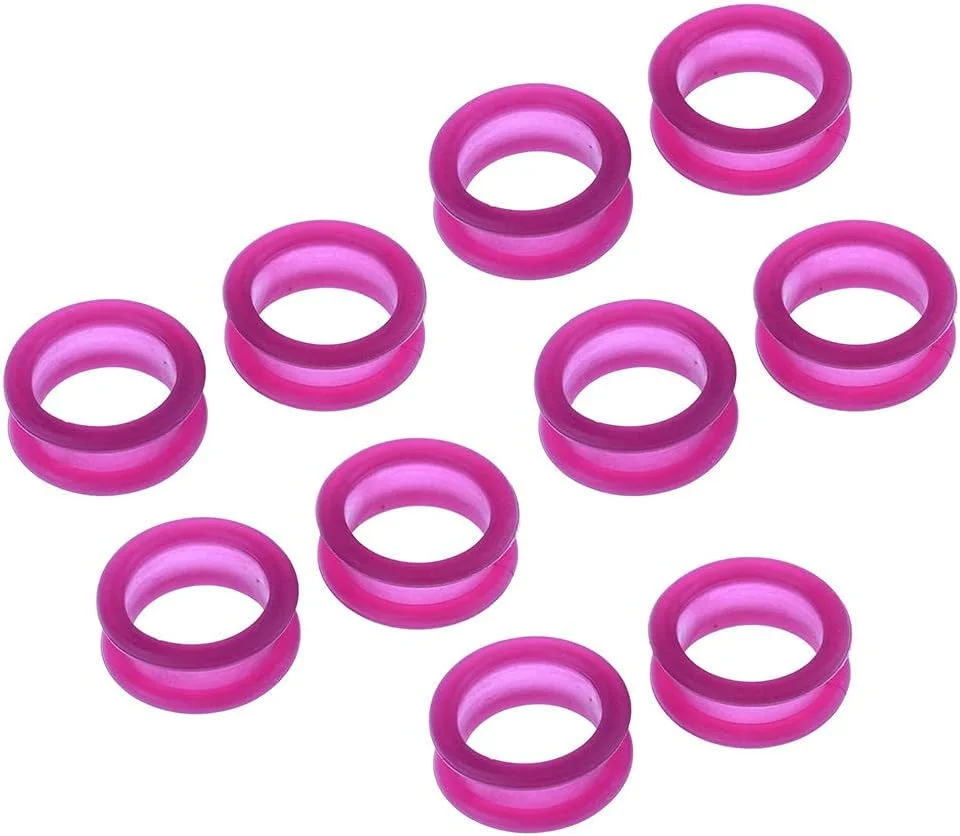 10 عدد حلقه انگشتی گریپ برای قیچی آرایشگری و پیرایشگری، لاستیکی، بنفش 10 عدد حلقه انگشتی گریپ برای قیچی آرایشگری و پیرایشگری، لاستیکی، بنفش