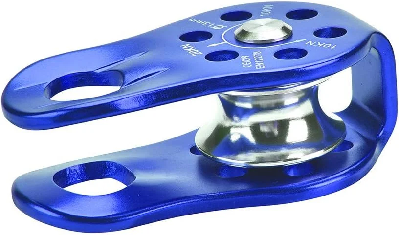 قرقره متحرک بلبرینگ، قرقره تکی قابل حمل، قرقره تکی با چرخش جانبی آلومینیومی برای صخره نوردی، عبور و بلند کردن در فضای باز