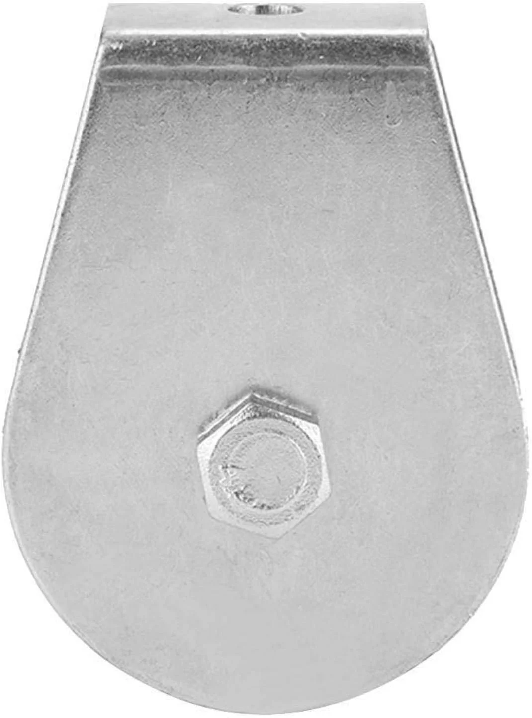 قرقره تک چرخ استیل ضد زنگ با ظرفیت بارگیری 0.3 تن، عملیات حرارتی شده برای سیم بکسل فولادی مناسب جرثقیل کششی (یاتاقان یکپارچه بدون حلقه)