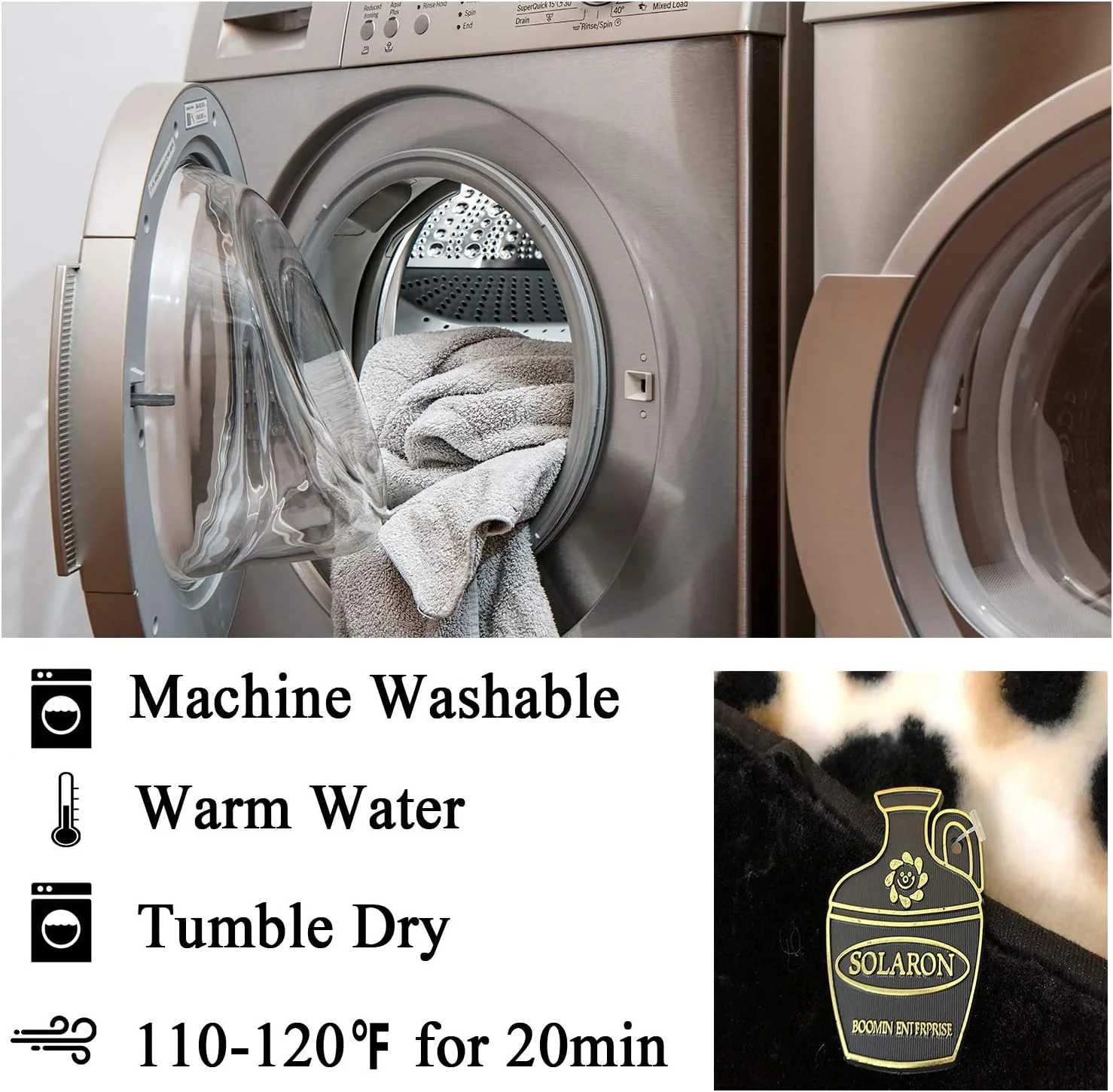 پتو سولارون کره‌ای فوق‌العاده ضخیم، سنگین وزن، ابریشمی نرم، بادوام و دو رو، مناسب تختخواب، لحاف، روتختی، ملحفه، لحاف (Queen, 119 Wolf Blue)