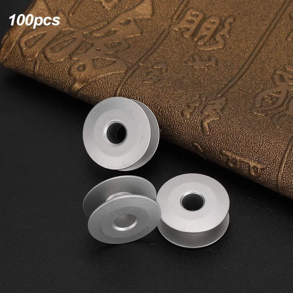 Flat Bobbins, 100Pcs Metal Sewing Machine Bobbins, Aluminum Bobbins Size for Flat Embroidery Car Sewing Machine Replacement Accessories(Inclined) Flat Bobbins, 100Pcs Metal Sewing Machine Bobbins, Aluminum Bobbins Size for Flat Embroidery Car Sewing Machine Replacement Accessories(Inclined)