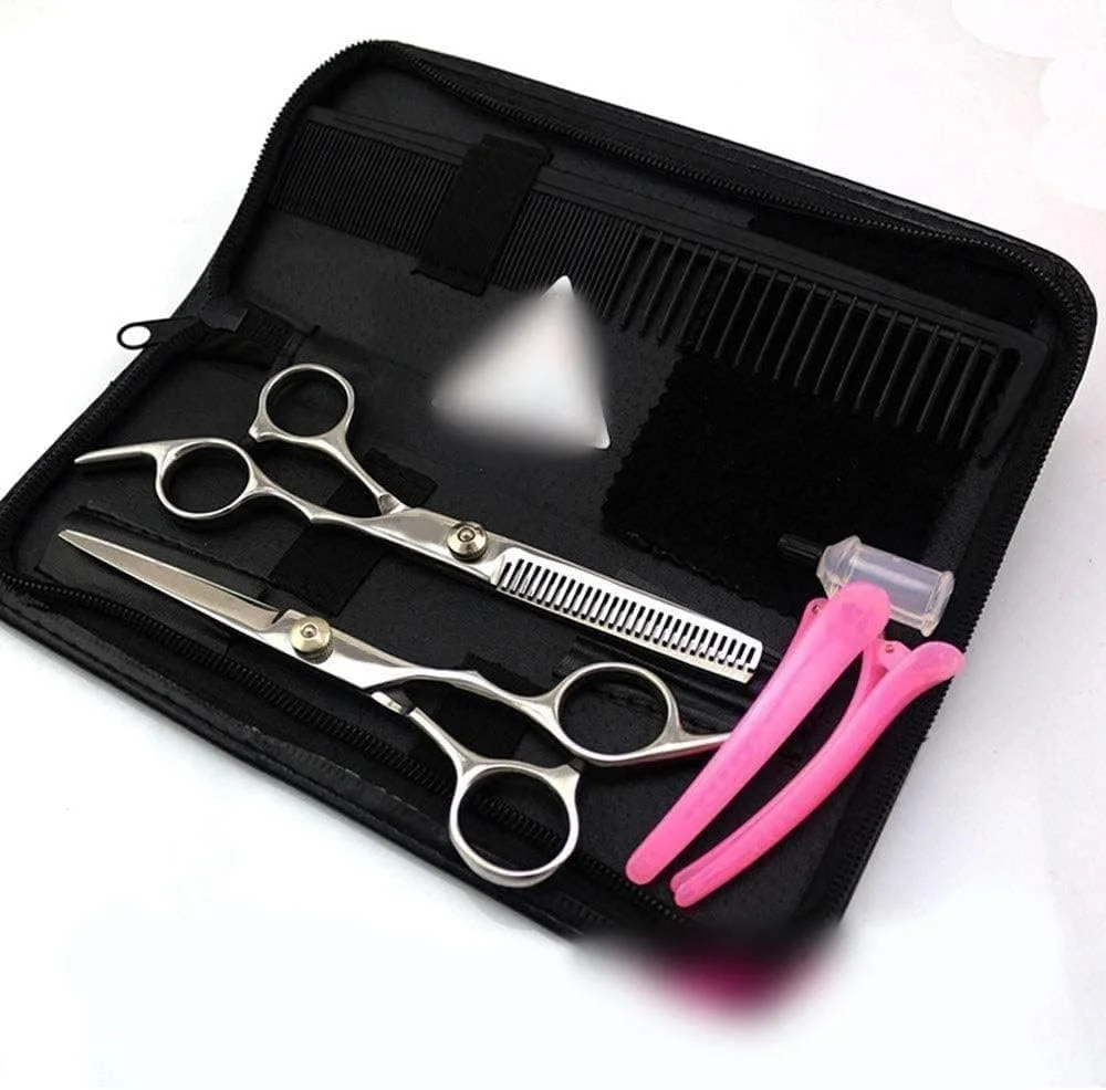قیچی آرایشگری ENPAP سایز 6 اینچ، قیچی حرفه ای آرایشگری، قیچی کات و قیچی اره ای، ست ابزار آرایشگری خانگی قیچی آرایشگری ENPAP سایز 6 اینچ، قیچی حرفه ای آرایشگری، قیچی کات و قیچی اره ای، ست ابزار آرایشگری خانگی