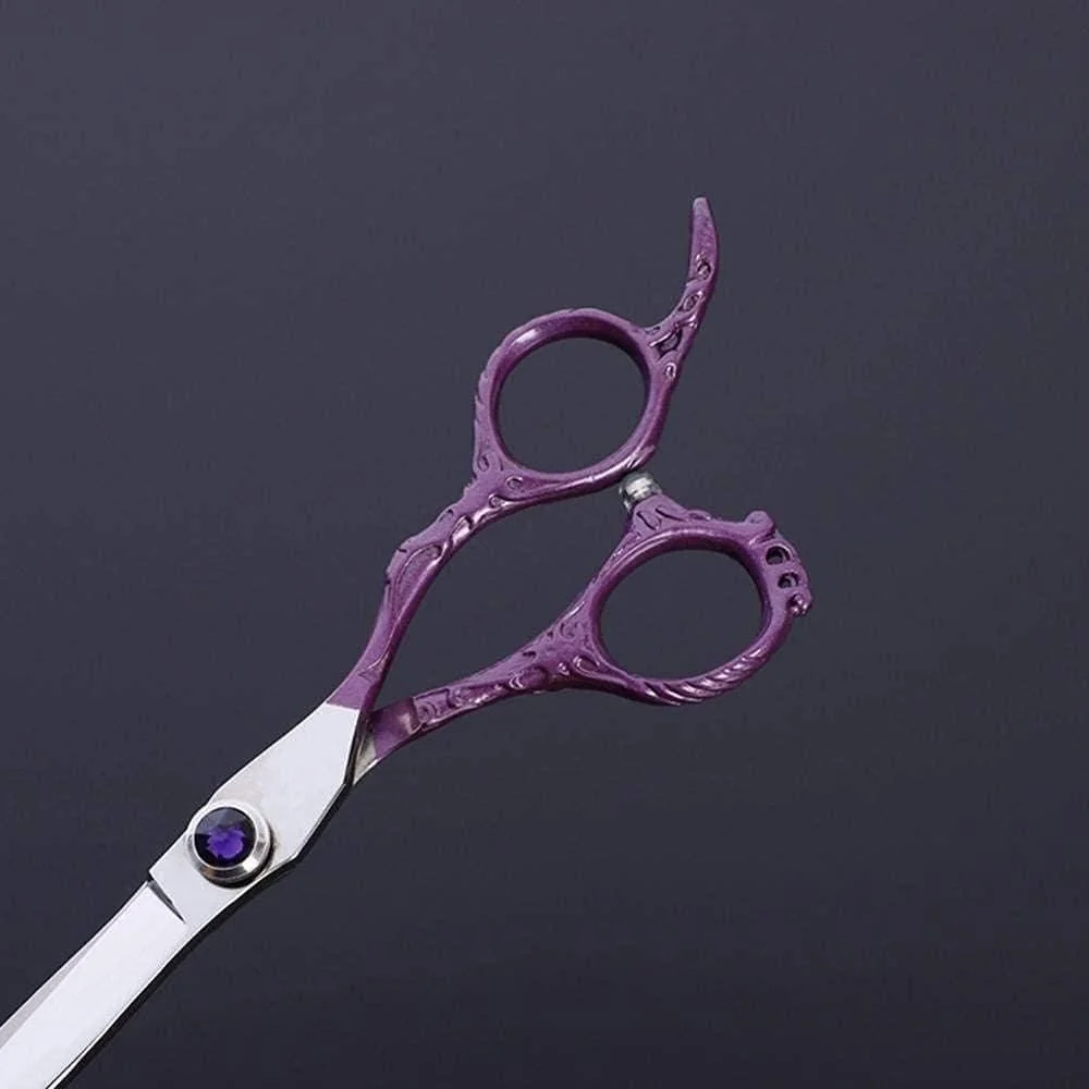 قیچی آرایشگری حرفه ای ENPAP، قیچی پیرایشگری 19 سانتی متری مشکی/صورتی مناسب آرایشگاه ها یا استفاده در منزل قیچی آرایشگری حرفه ای ENPAP، قیچی پیرایشگری 19 سانتی متری مشکی/صورتی مناسب آرایشگاه ها یا استفاده در منزل