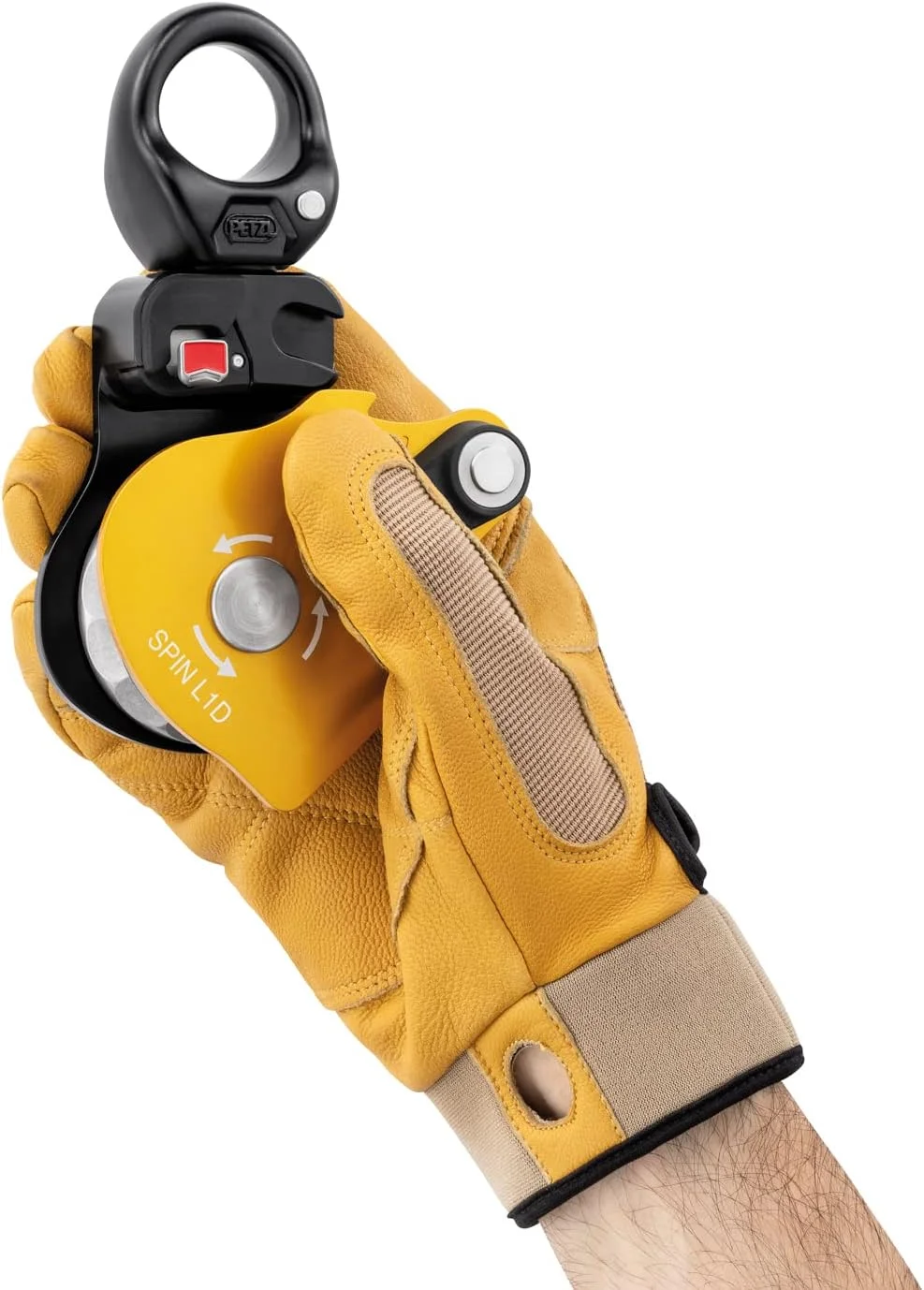 قرقره ساده پتزل Spin L1D با بازدهی بسیار بالا، چرخش منحصربه‌فرد و واکر، زرد، سایز واحد، مناسب بزرگسالان