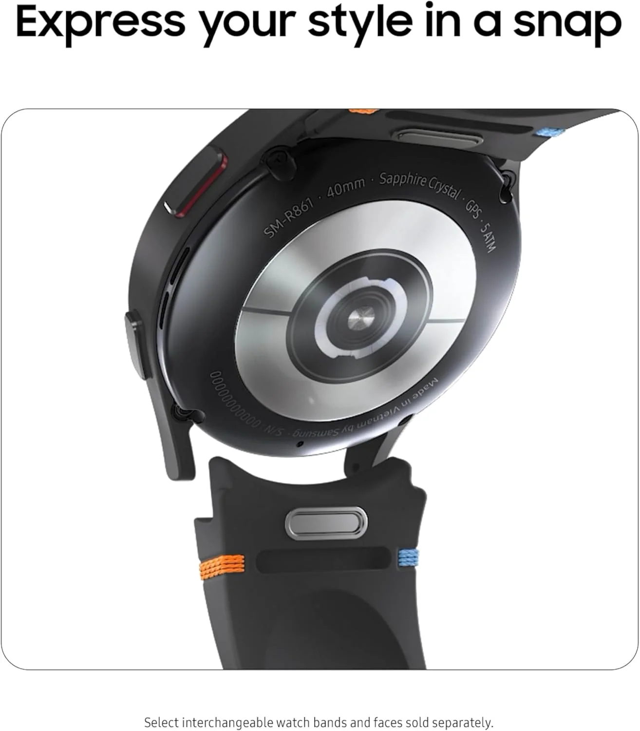 ساعت هوشمند SAMSUNG Galaxy Watch FE 40mm LTE AI با قابلیت ردیابی تناسب اندام، سنسور BIA، مناطق ضربان قلب شخصی‌سازی‌شده، ردیاب ضربان قلب، پایش خواب، 2024، مشکی [نسخه ایالات متحده]