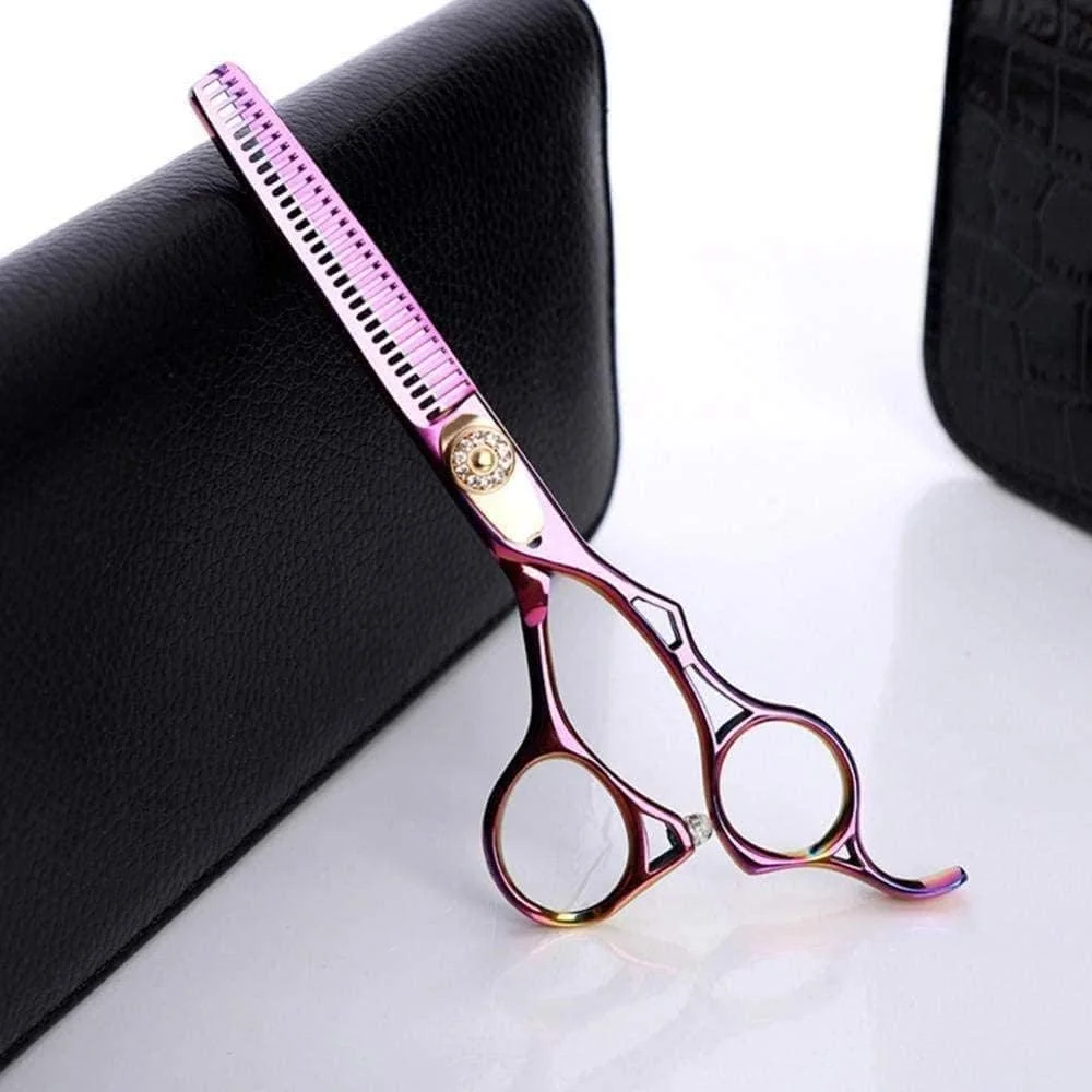 قیچی آرایشگری حرفه ای ENPAP، قیچی پیرایش مو متخلخل 17.8 سانتی متر، نقره ای رنگ، فولاد ضد زنگ 440C، مناسب برای آرایشگاه ها یا استفاده خانگی قیچی آرایشگری حرفه ای ENPAP، قیچی پیرایش مو متخلخل 17.8 سانتی متر، نقره ای رنگ، فولاد ضد زنگ 440C، مناسب برای آرایشگاه ها یا استفاده خانگی