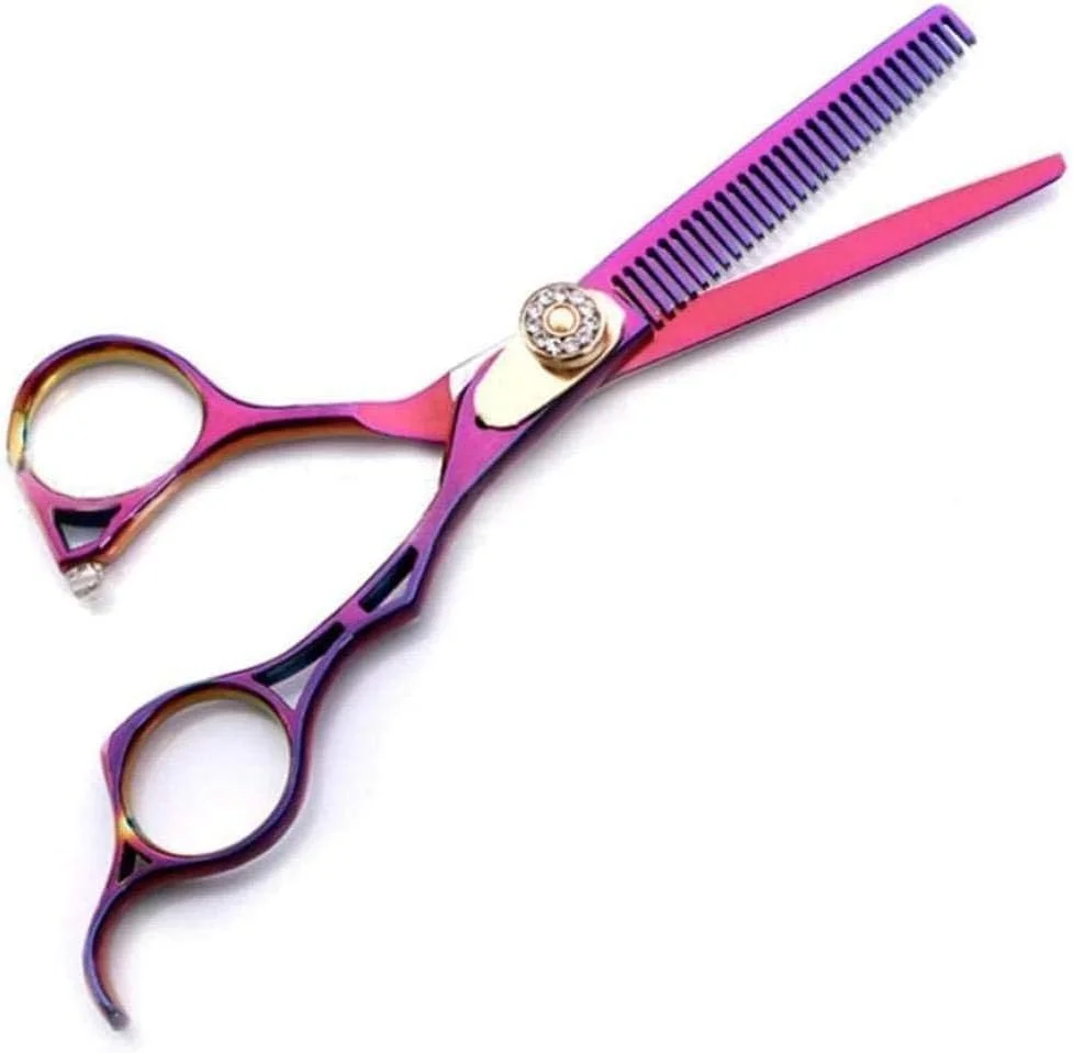 قیچی آرایشگری حرفه ای ENPAP، قیچی پیرایش مو متخلخل 17.8 سانتی متر، نقره ای رنگ، فولاد ضد زنگ 440C، مناسب برای آرایشگاه ها یا استفاده خانگی قیچی آرایشگری حرفه ای ENPAP، قیچی پیرایش مو متخلخل 17.8 سانتی متر، نقره ای رنگ، فولاد ضد زنگ 440C، مناسب برای آرایشگاه ها یا استفاده خانگی