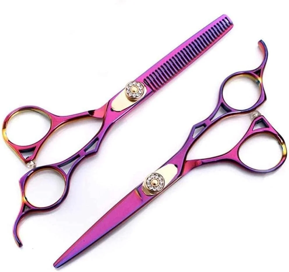 قیچی آرایشگری حرفه ای ENPAP، قیچی پیرایش مو متخلخل 17.8 سانتی متر، نقره ای رنگ، فولاد ضد زنگ 440C، مناسب برای آرایشگاه ها یا استفاده خانگی قیچی آرایشگری حرفه ای ENPAP، قیچی پیرایش مو متخلخل 17.8 سانتی متر، نقره ای رنگ، فولاد ضد زنگ 440C، مناسب برای آرایشگاه ها یا استفاده خانگی