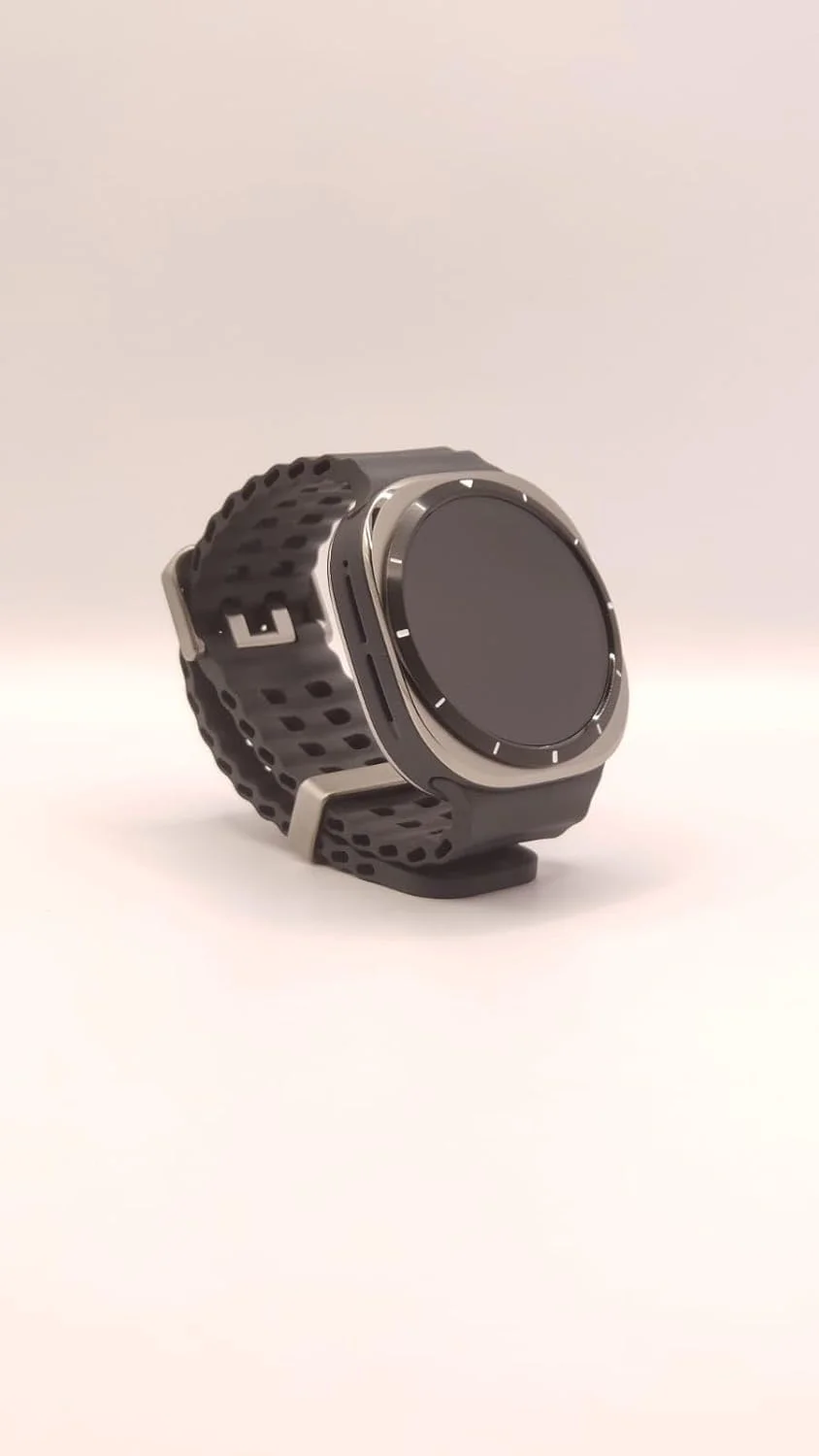 ساعت هوشمند سامسونگ گلکسی واچ اولترا 4G 47mm تیتانیومی با بند Marine Band خاکستری (خاکستری تیره) L705