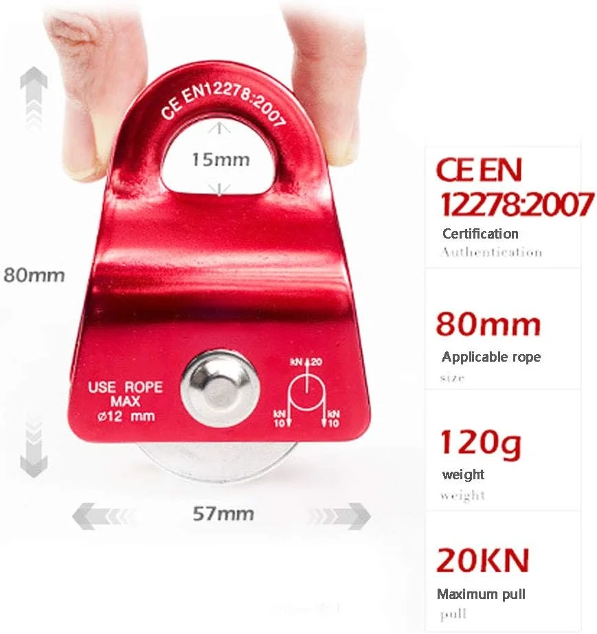 قرقره صعود NANANA 20kn ساخته شده از آلیاژ، قرقره بلوک صفحه جانبی کوچک، گیره طناب درخت نوردی از جنس آلیاژ آلومینیوم برای تجهیزات ایمنی درخت نوردی، 80x57 میلی متر قرقره صعود NANANA 20kn ساخته شده از آلیاژ، قرقره بلوک صفحه جانبی کوچک، گیره طناب درخت نوردی از جنس آلیاژ آلومینیوم برای تجهیزات ایمنی درخت نوردی، 80x57 میلی متر