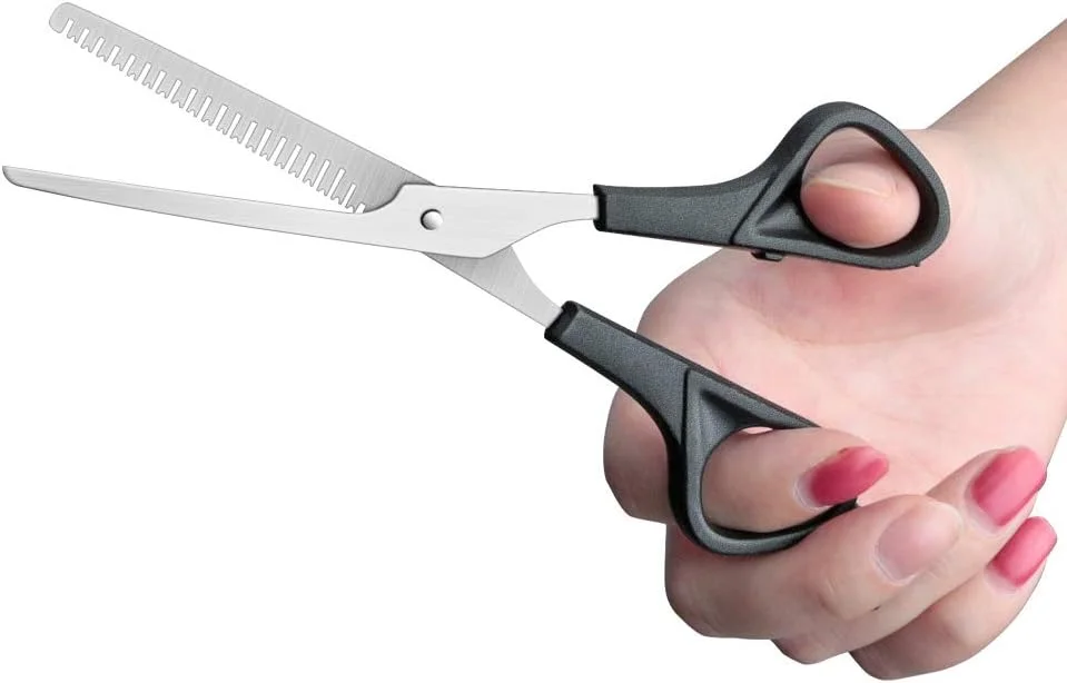 قیچی پیتاژ مو آسدیرنه CCR، قیچی بافت دهنده، قیچی آرایشگری، مناسب برای آرایشگران یا استفاده خانگی، استیل ضد زنگ، 6 اینچ، مشکی قیچی پیتاژ مو آسدیرنه CCR، قیچی بافت دهنده، قیچی آرایشگری، مناسب برای آرایشگران یا استفاده خانگی، استیل ضد زنگ، 6 اینچ، مشکی