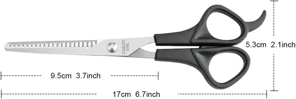 قیچی پیتاژ مو آسدیرنه CCR، قیچی بافت دهنده، قیچی آرایشگری، مناسب برای آرایشگران یا استفاده خانگی، استیل ضد زنگ، 6 اینچ، مشکی قیچی پیتاژ مو آسدیرنه CCR، قیچی بافت دهنده، قیچی آرایشگری، مناسب برای آرایشگران یا استفاده خانگی، استیل ضد زنگ، 6 اینچ، مشکی