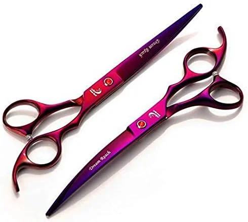 ست قیچی آرایشگری 4 عددی شامل قیچی های کوتاهی و پیتاژ (7 اینچ)