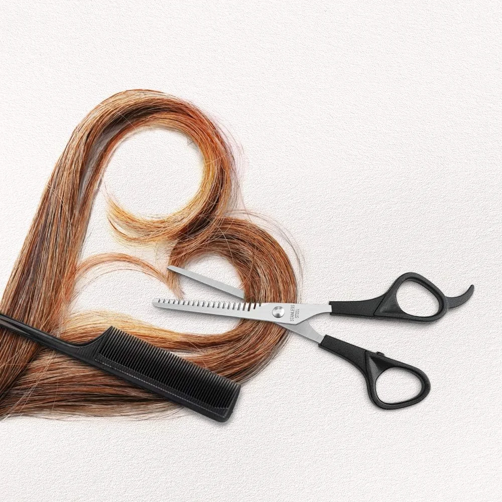 قیچی پیتاژ مو آسدیرنه CCR، قیچی بافت دهنده، قیچی آرایشگری، مناسب برای آرایشگران یا استفاده خانگی، استیل ضد زنگ، 6 اینچ، مشکی قیچی پیتاژ مو آسدیرنه CCR، قیچی بافت دهنده، قیچی آرایشگری، مناسب برای آرایشگران یا استفاده خانگی، استیل ضد زنگ، 6 اینچ، مشکی