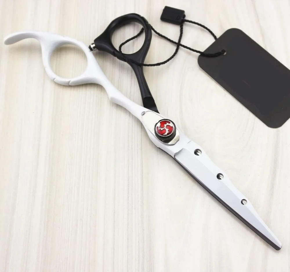 قیچی آرایشگری، قیچی آرایشگری حرفه ای 6.0 اینچی، قیچی کوتاهی و پیتاژ، ست قیچی آرایشگری سفید-B قیچی آرایشگری، قیچی آرایشگری حرفه ای 6.0 اینچی، قیچی کوتاهی و پیتاژ، ست قیچی آرایشگری سفید-B